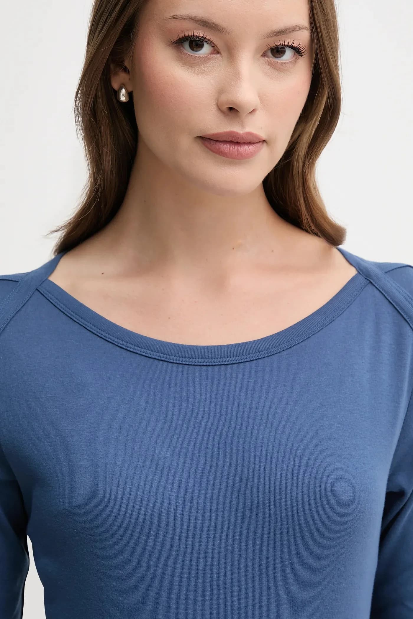 Хлопковая рубашка с длинным рукавом - фото 4