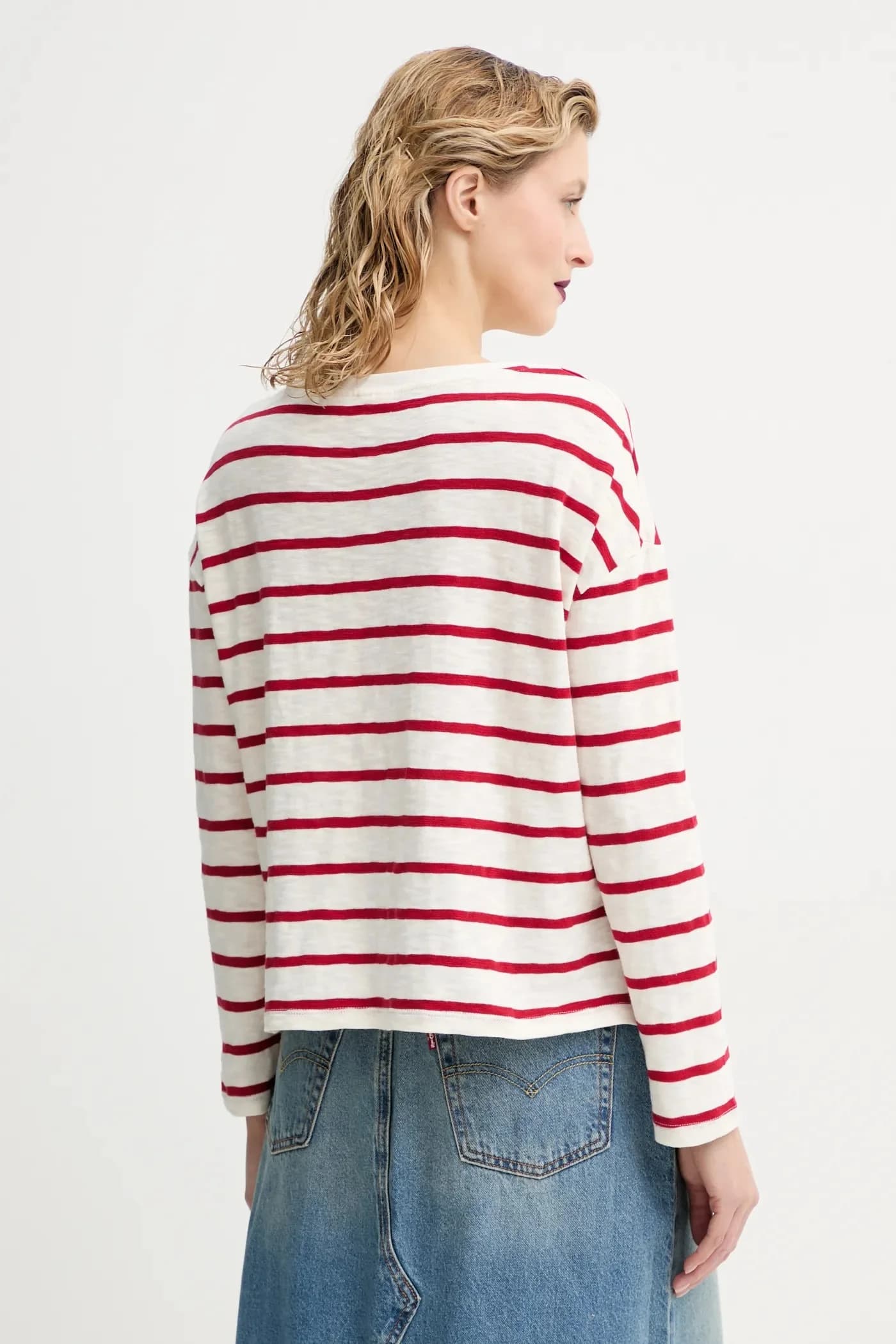 Хлопковая рубашка с длинным рукавом - фото 3