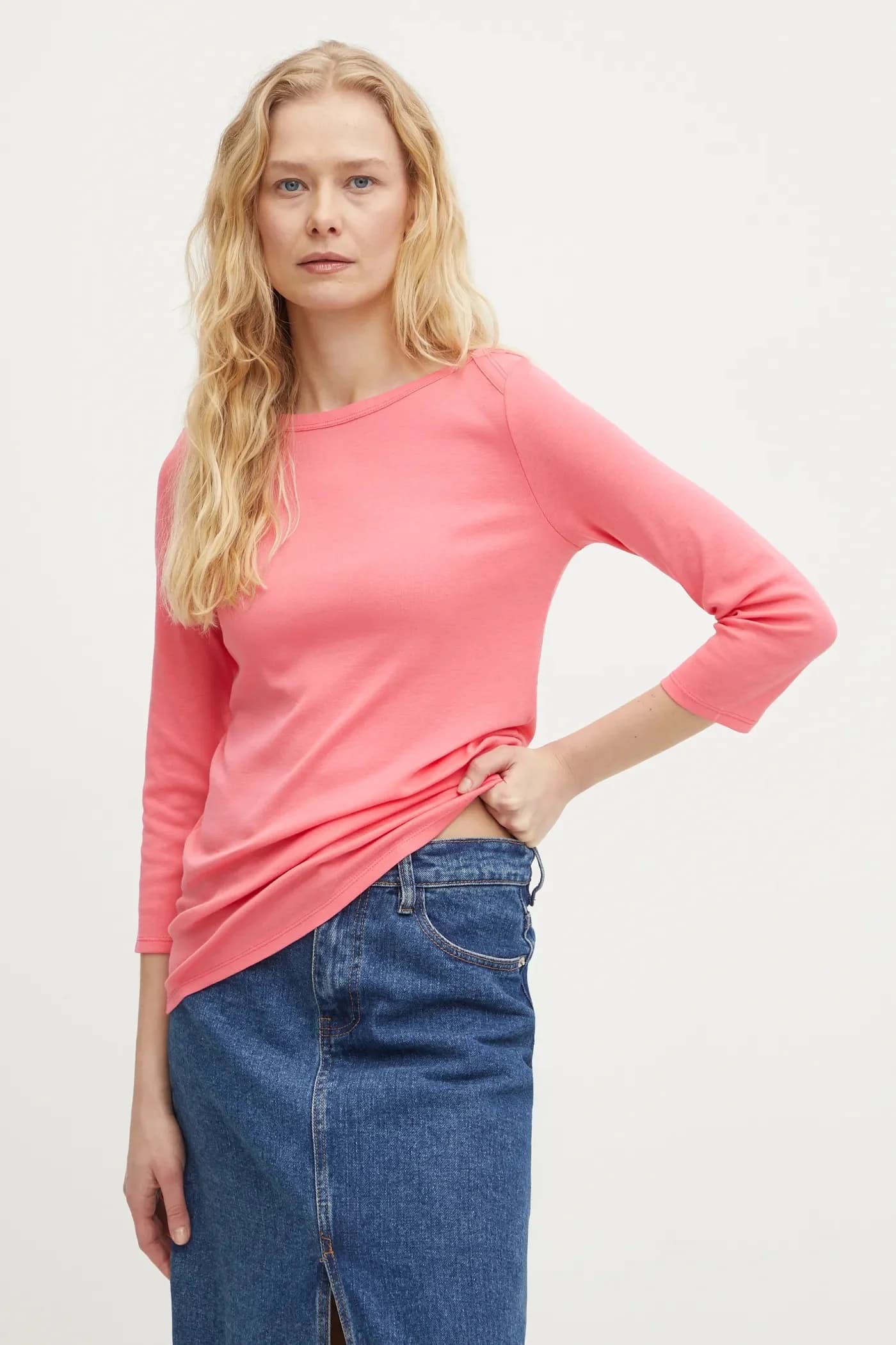 Хлопковая рубашка с длинным рукавом - фото 4