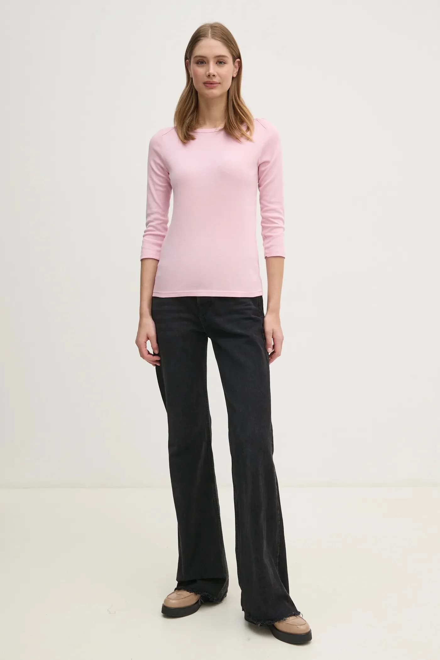 Хлопковая рубашка с длинным рукавом - фото 2