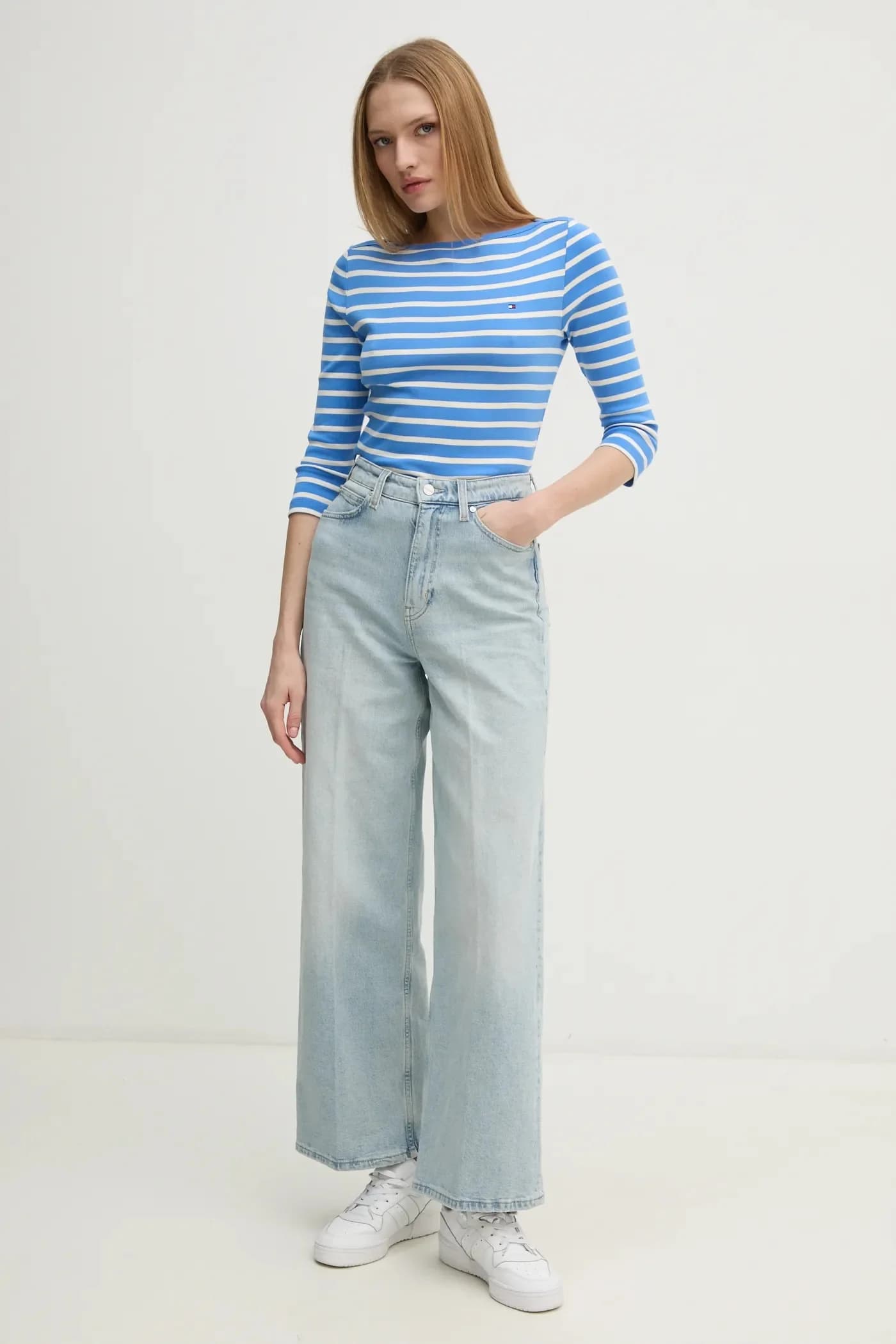 Хлопковая рубашка с длинным рукавом - фото 2