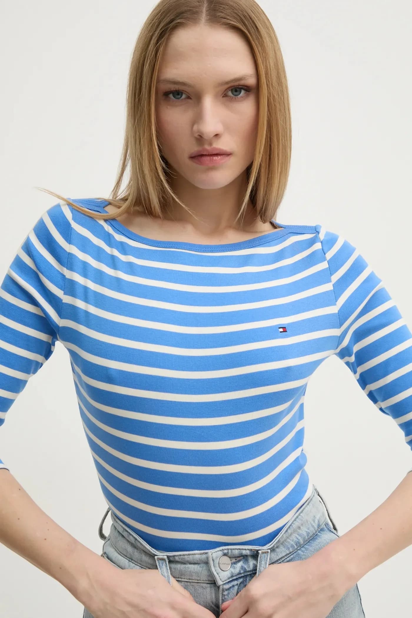 Хлопковая рубашка с длинным рукавом - фото 4