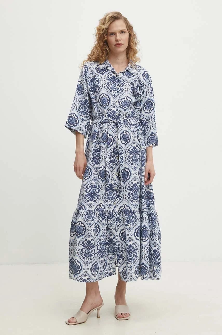 Льняное платье - фото 2