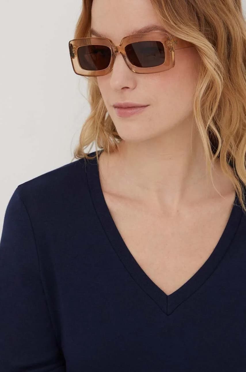 Хлопковая рубашка с длинным рукавом - фото 2