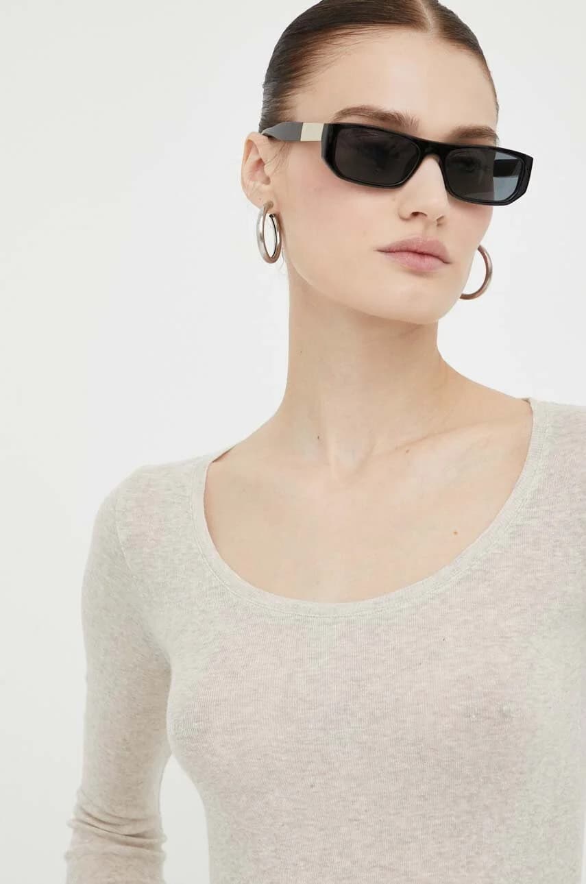 Хлопковая ФУТБОЛКА с длинными рукавами ML COL ROND