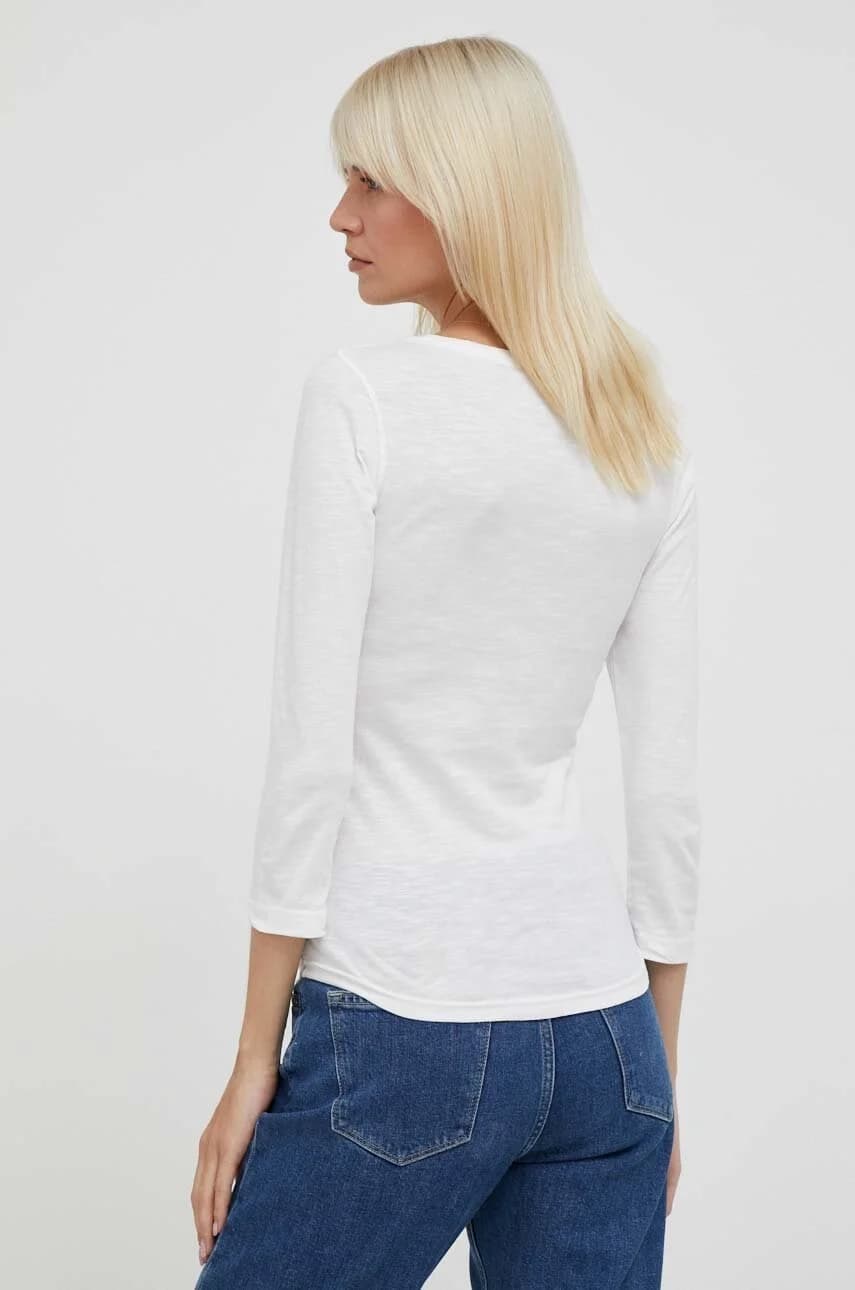 Хлопковая рубашка с длинным рукавом - фото 3