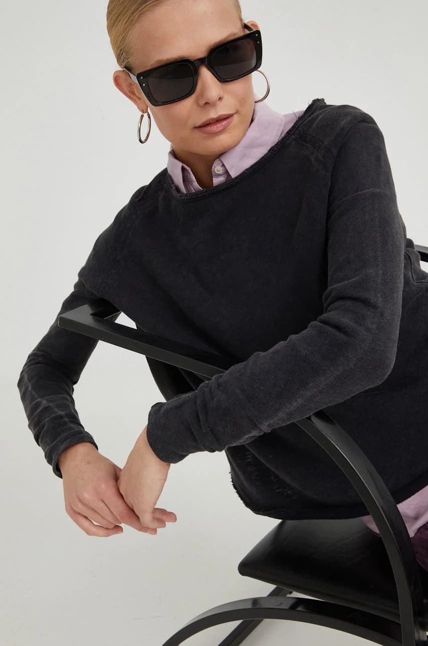 Хлопковая ФУТБОЛКА с длинными рукавами ML COL BATEAU - фото 4