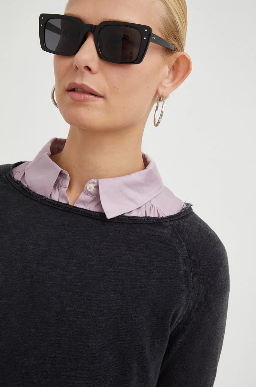 Хлопковая ФУТБОЛКА с длинными рукавами ML COL BATEAU - фото 5