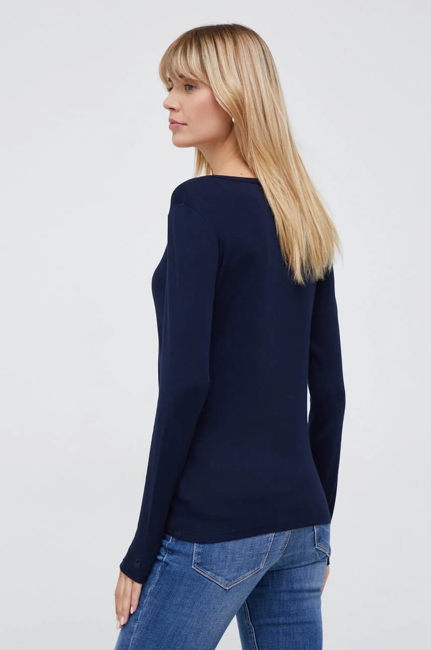 Хлопковая рубашка с длинным рукавом - фото 3