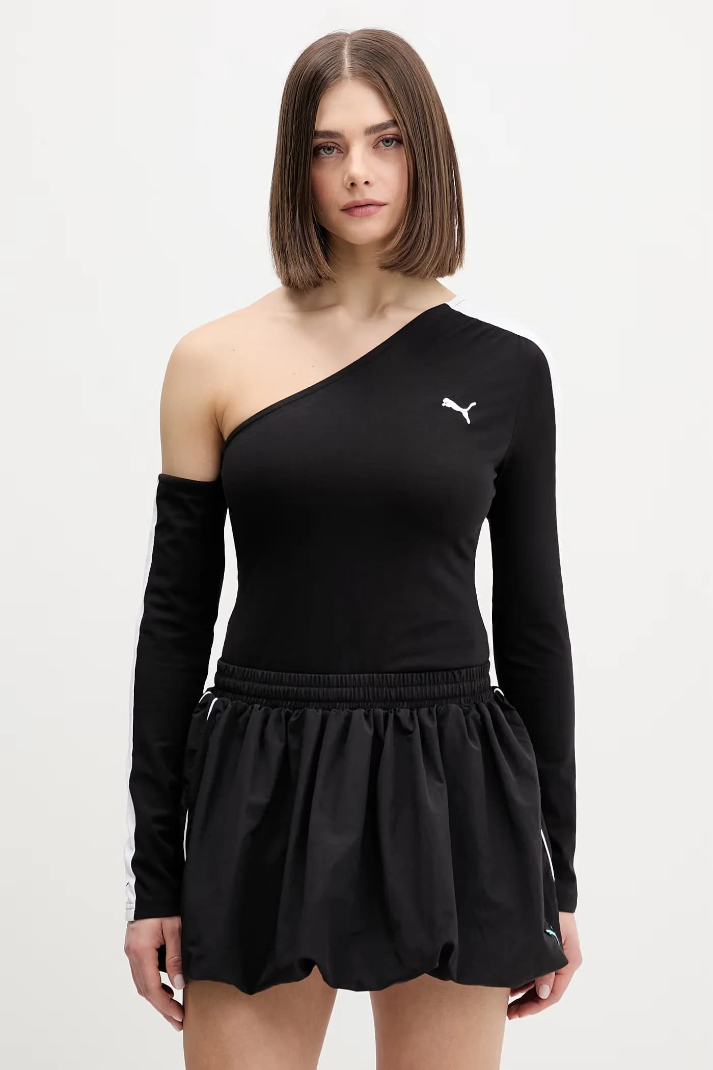 Женский хлопковый лонгслив Асимметричный лонгслив