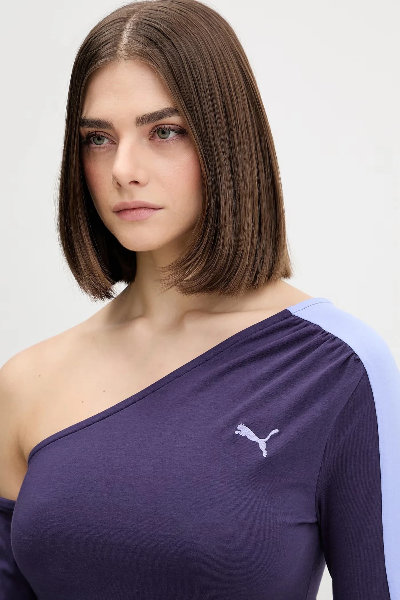 Женский хлопковый лонгслив Асимметричный лонгслив - фото 4