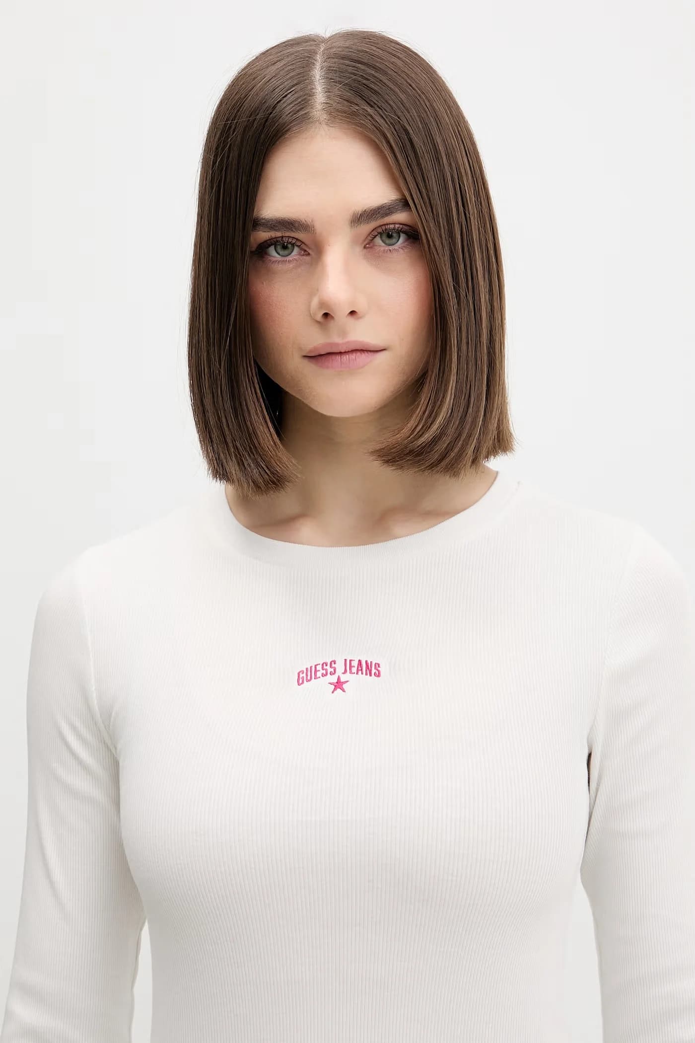 Женская хлопковая рубашка с длинным рукавом - фото 4