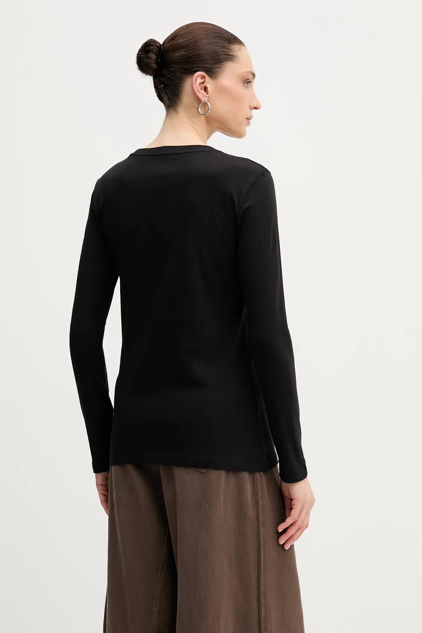 Хлопковая рубашка с длинным рукавом - фото 3