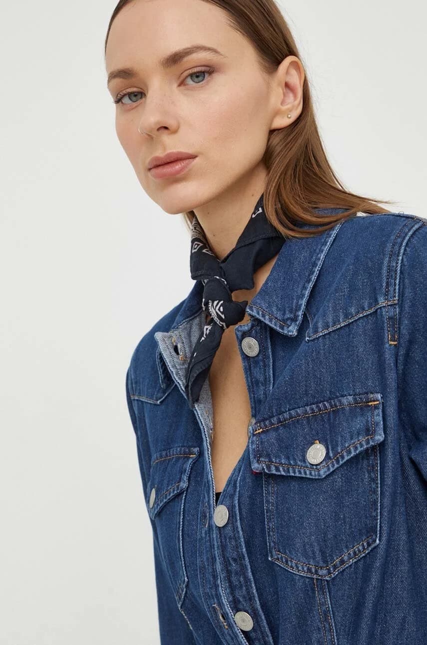 Джинсовое платье - фото 4