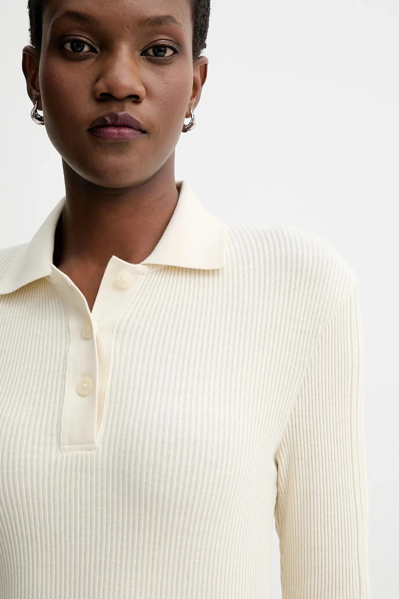 Хлопковая рубашка с длинным рукавом - фото 5