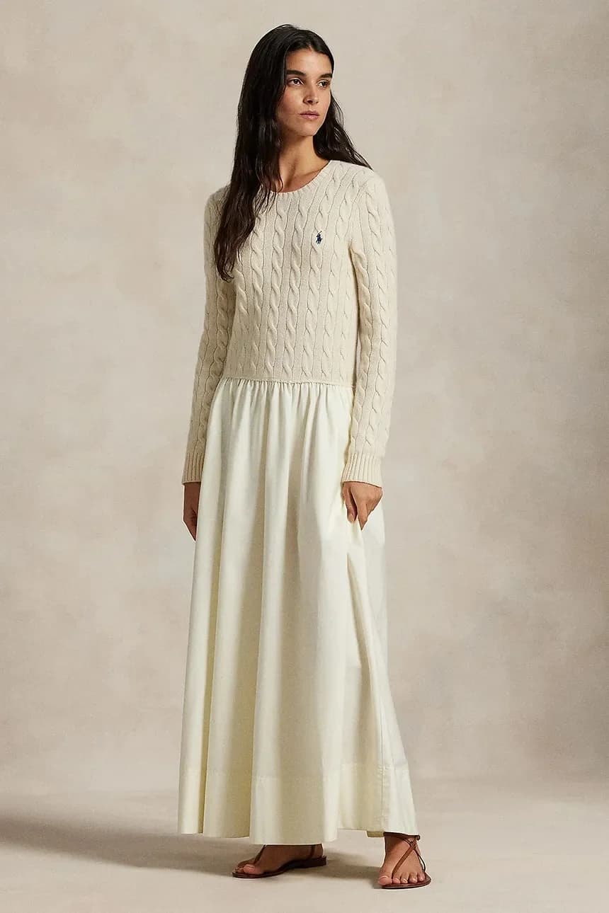 Платье из смесовой шерсти