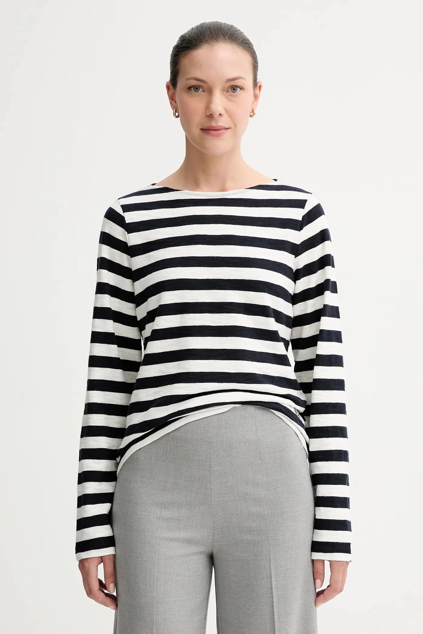 Хлопковая рубашка с длинным рукавом