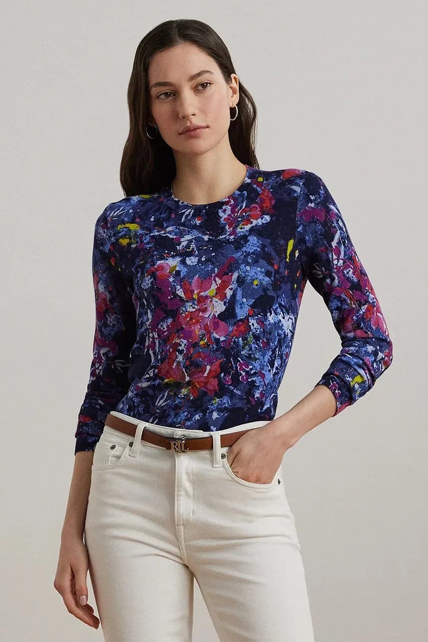 Хлопковая рубашка с длинным рукавом