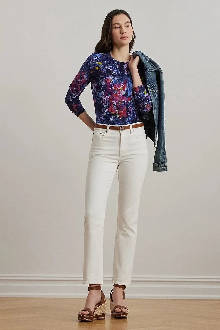 Хлопковая рубашка с длинным рукавом - фото 3