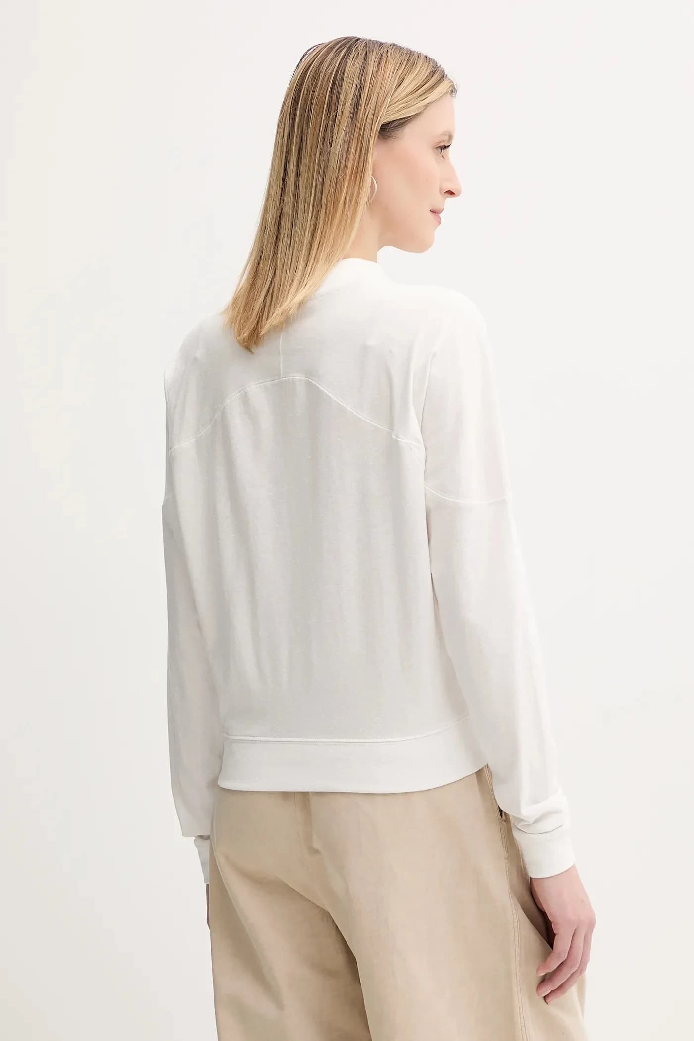 Хлопковая рубашка с длинным рукавом - фото 3