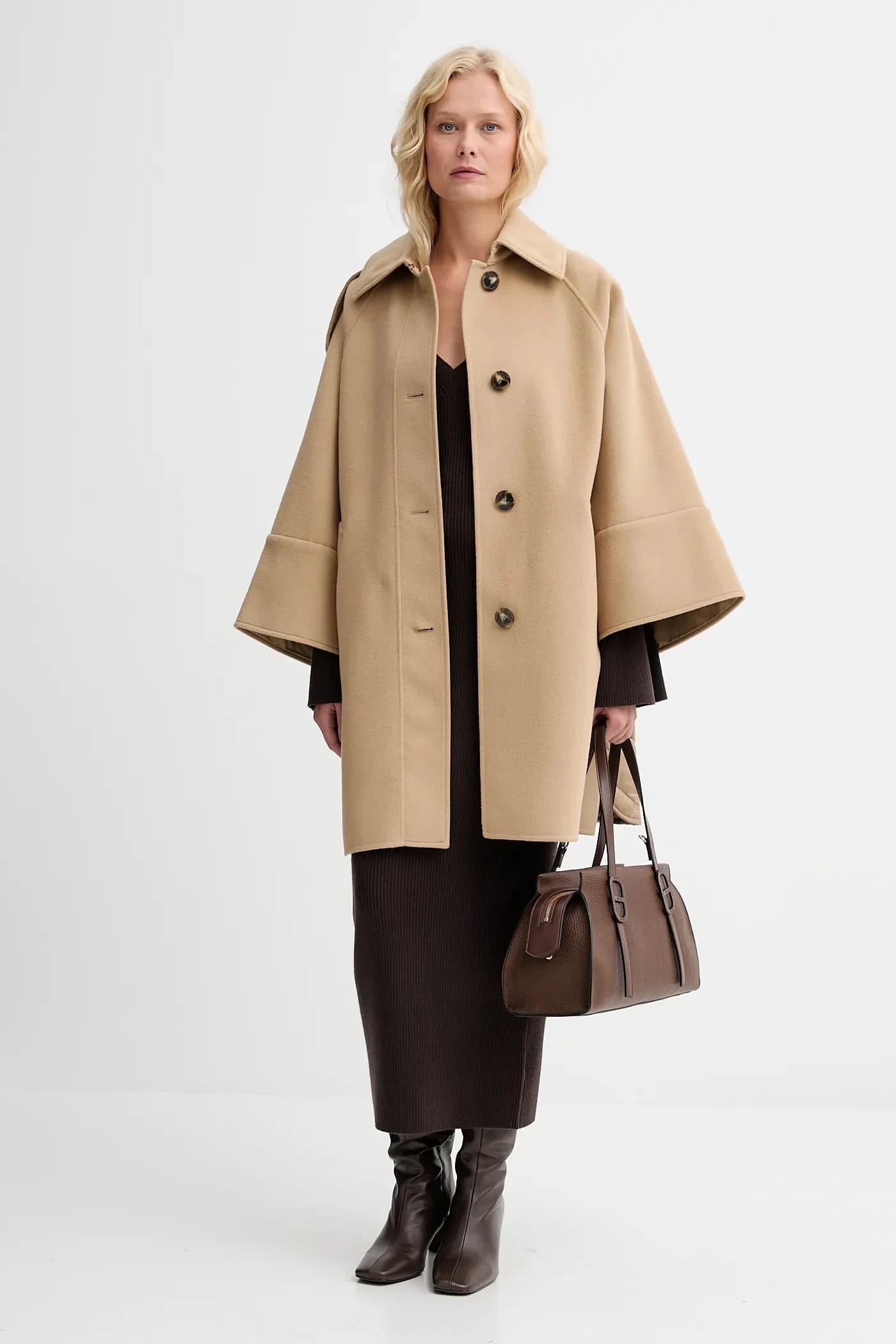 Платье из смесовой шерсти - фото 2