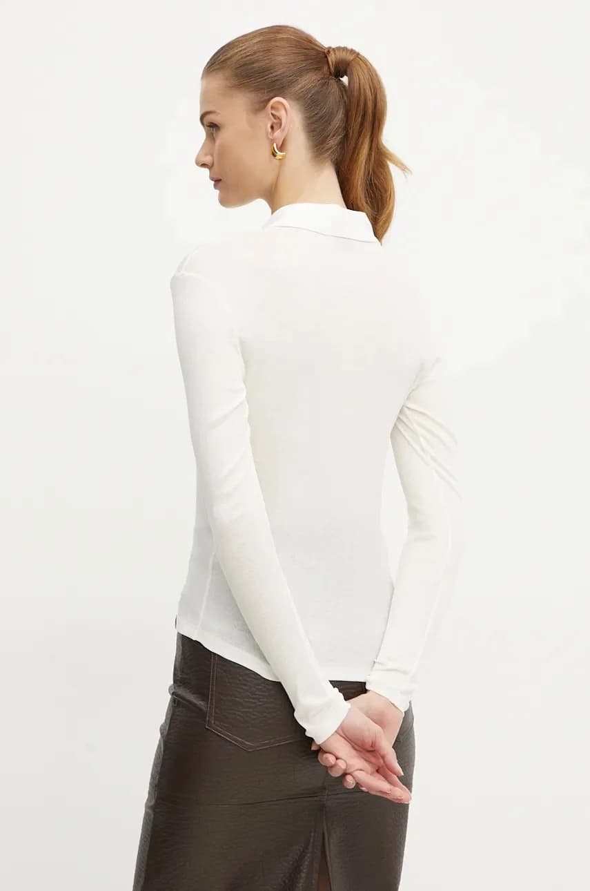 Хлопковая рубашка с длинным рукавом - фото 3