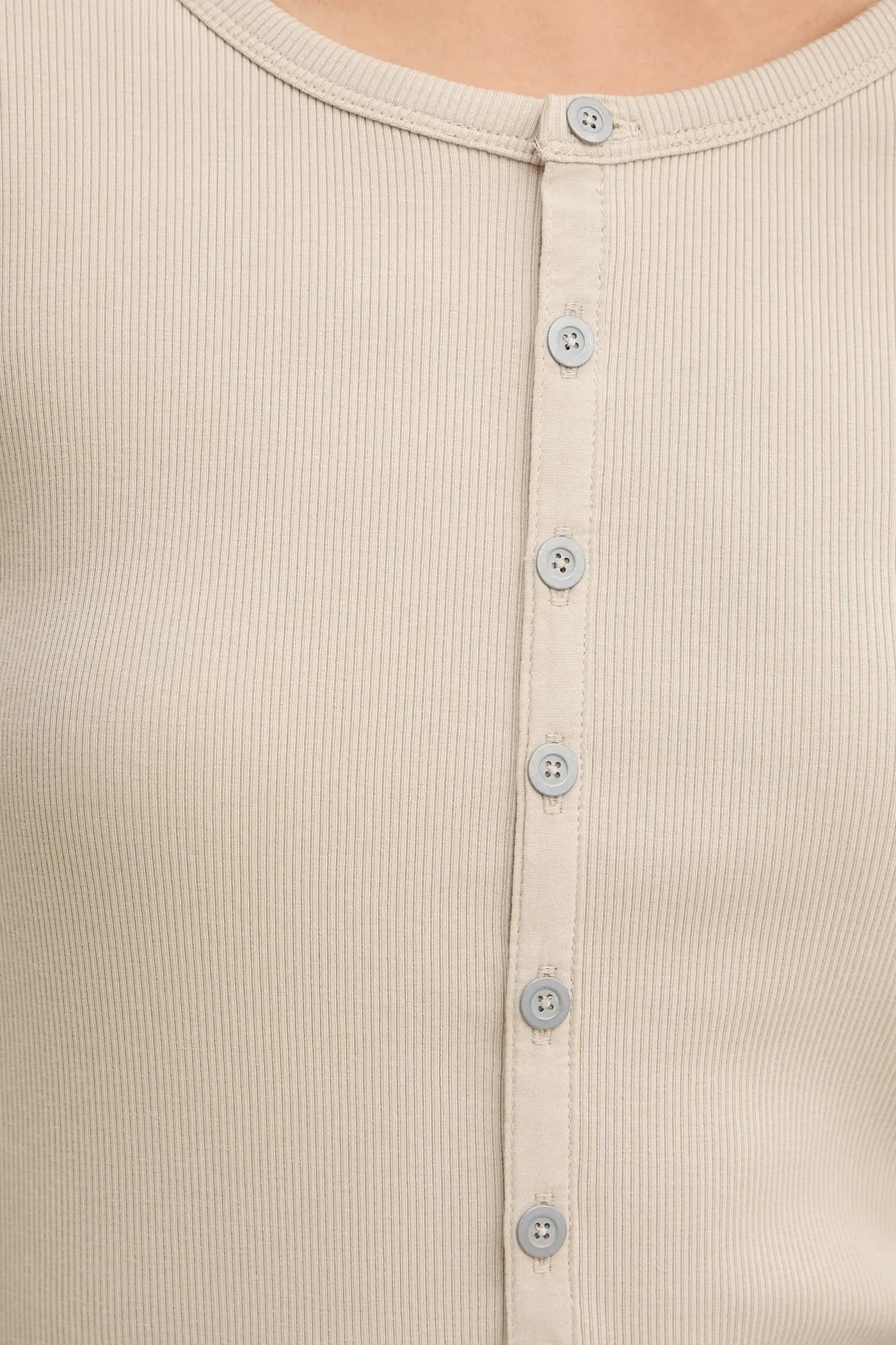 Футболка Henley с длинными рукавами slim - фото 5