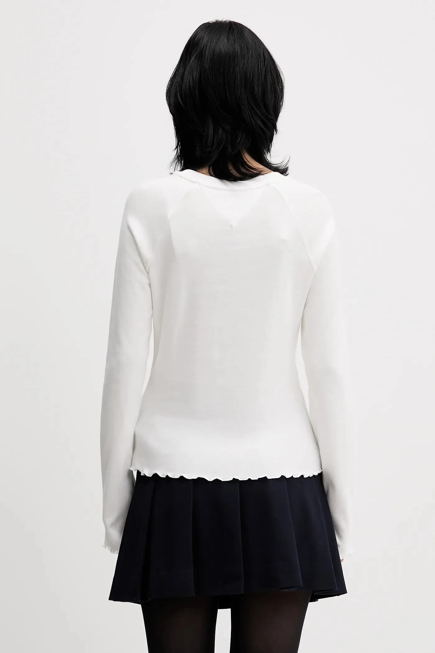 Хлопковая рубашка с длинным рукавом - фото 3