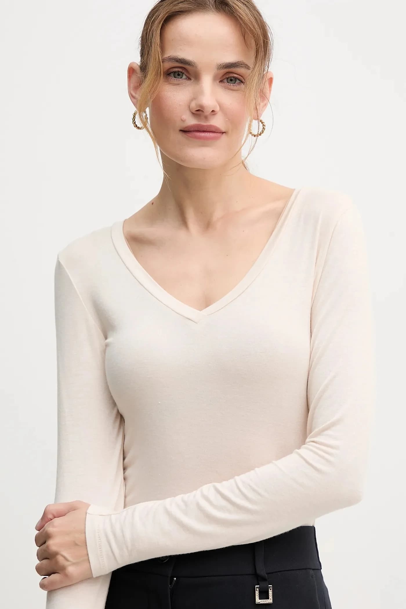 Лонгслив с оттенком кашемира - фото 4