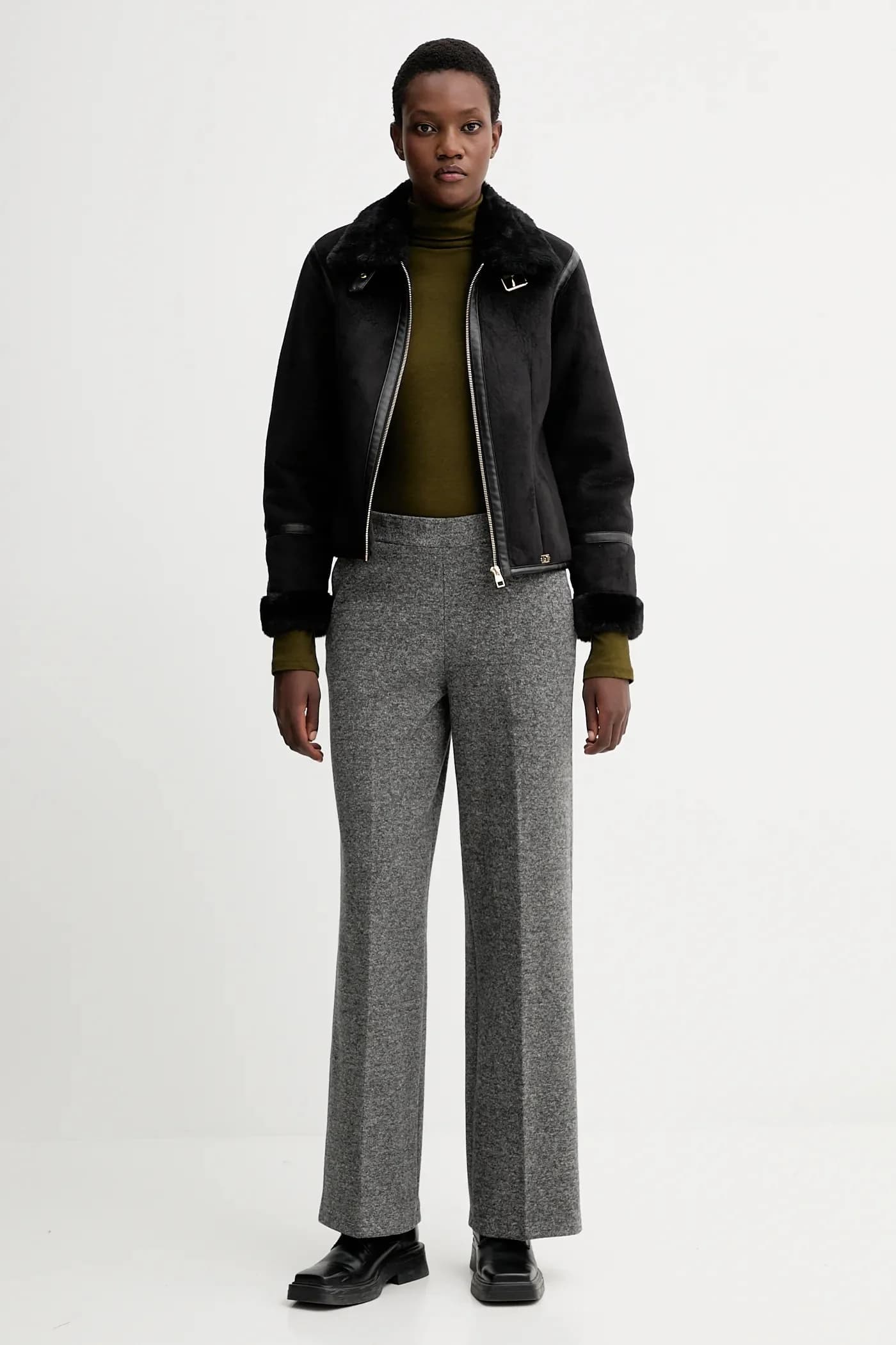 Хлопковая рубашка с длинным рукавом - фото 2