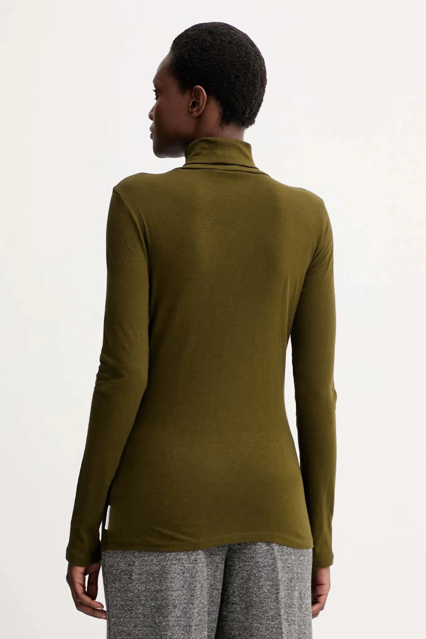 Хлопковая рубашка с длинным рукавом - фото 3