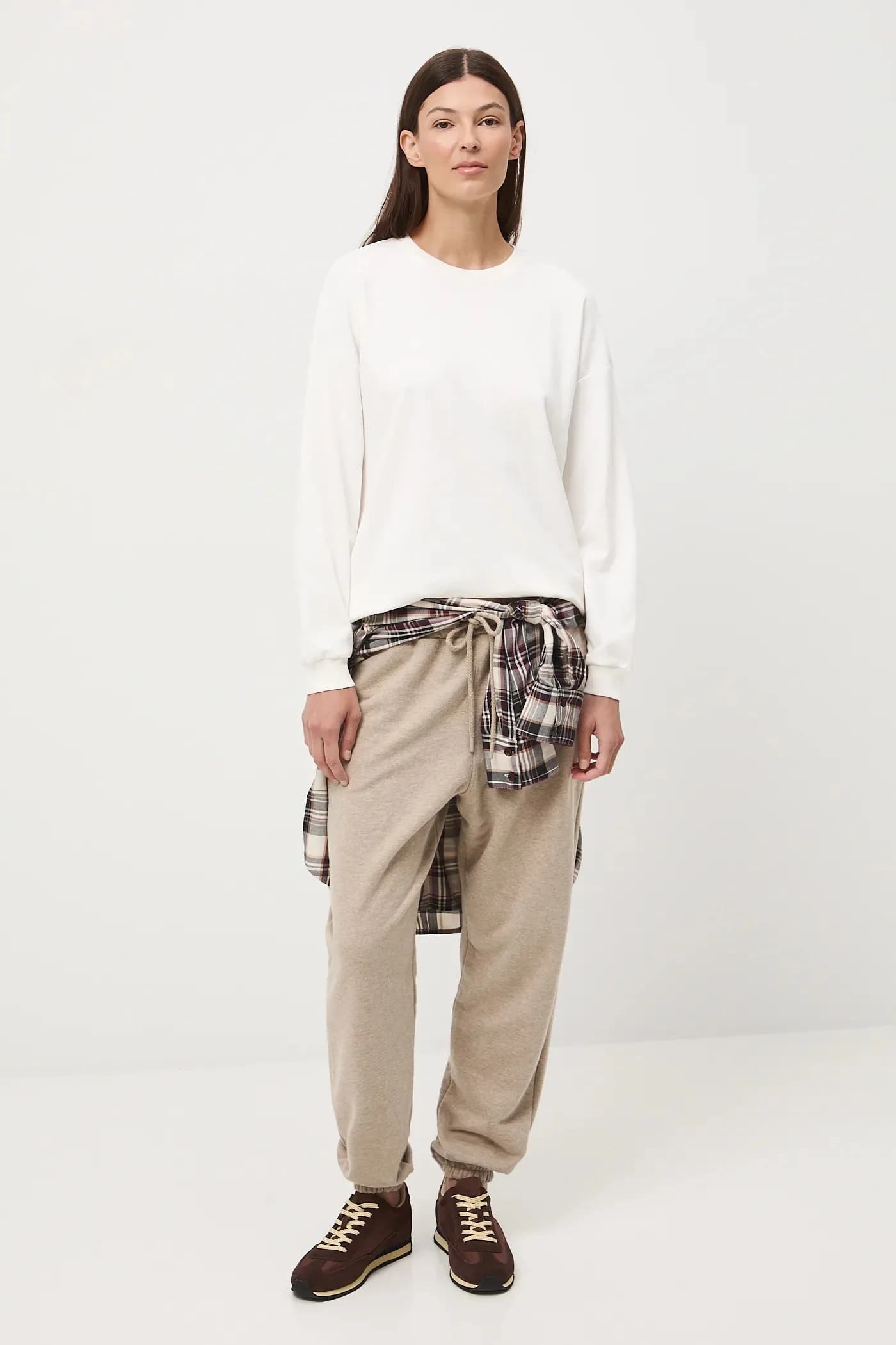 Хлопковая рубашка с длинным рукавом - фото 2