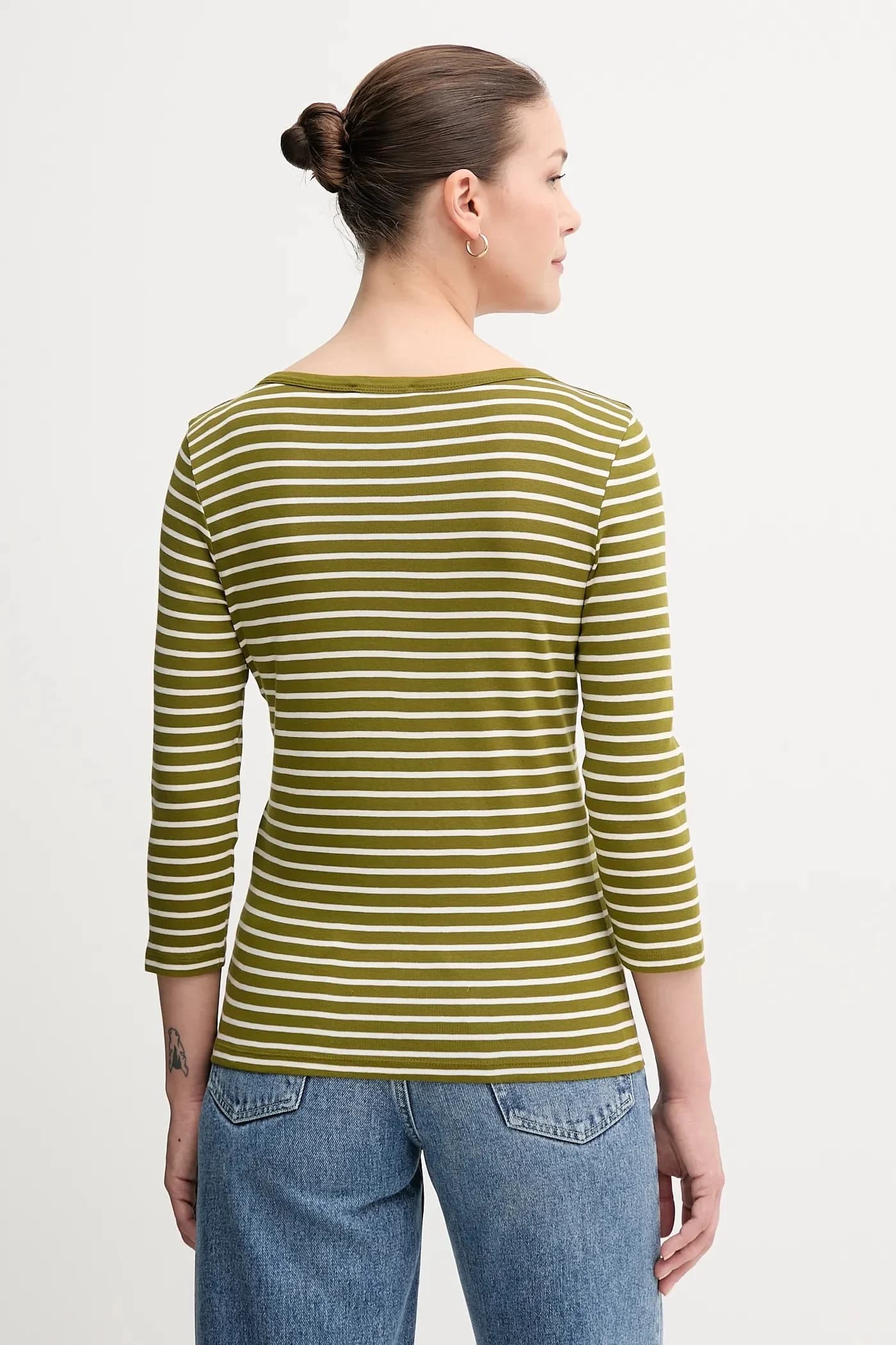 Хлопковая рубашка с длинным рукавом - фото 3