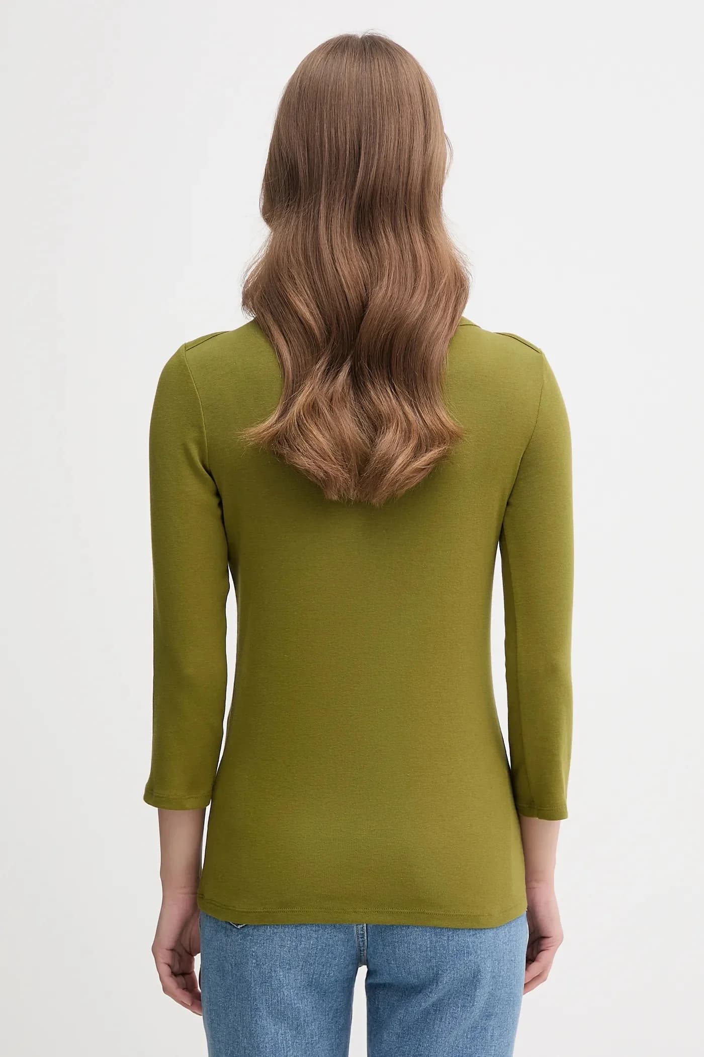 Хлопковая рубашка с длинным рукавом - фото 3