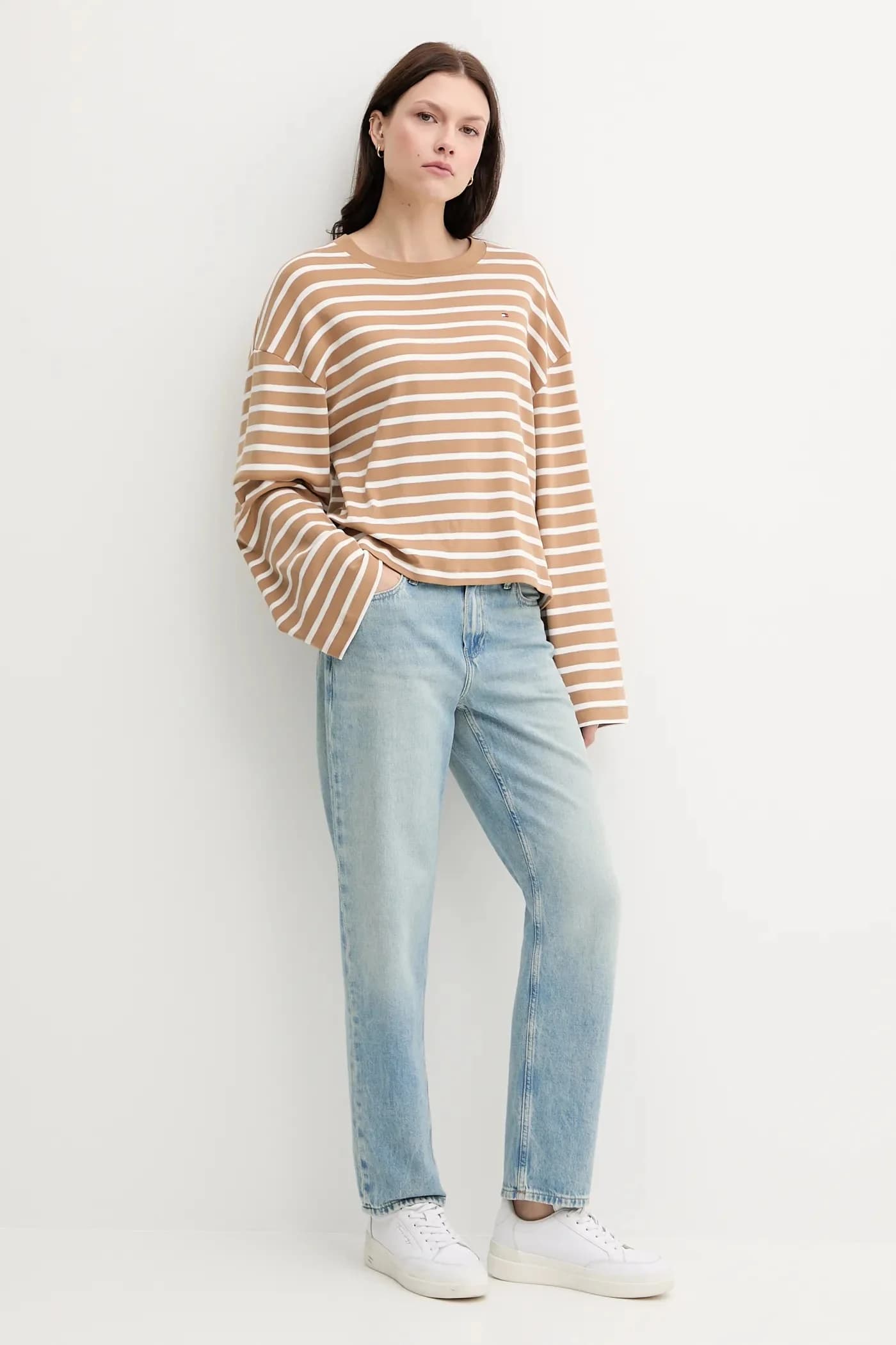 Хлопковая рубашка с длинным рукавом - фото 2