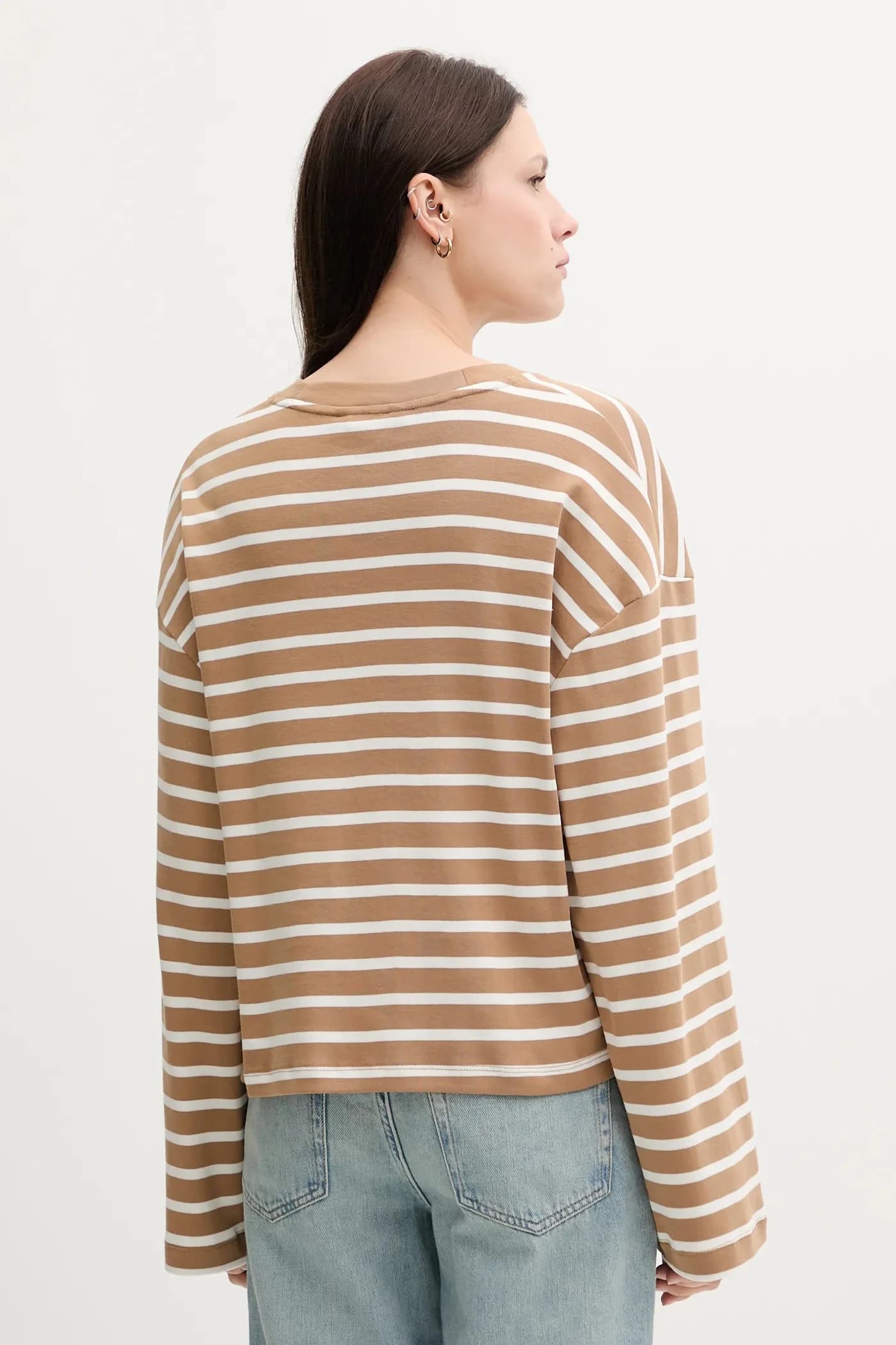 Хлопковая рубашка с длинным рукавом - фото 3