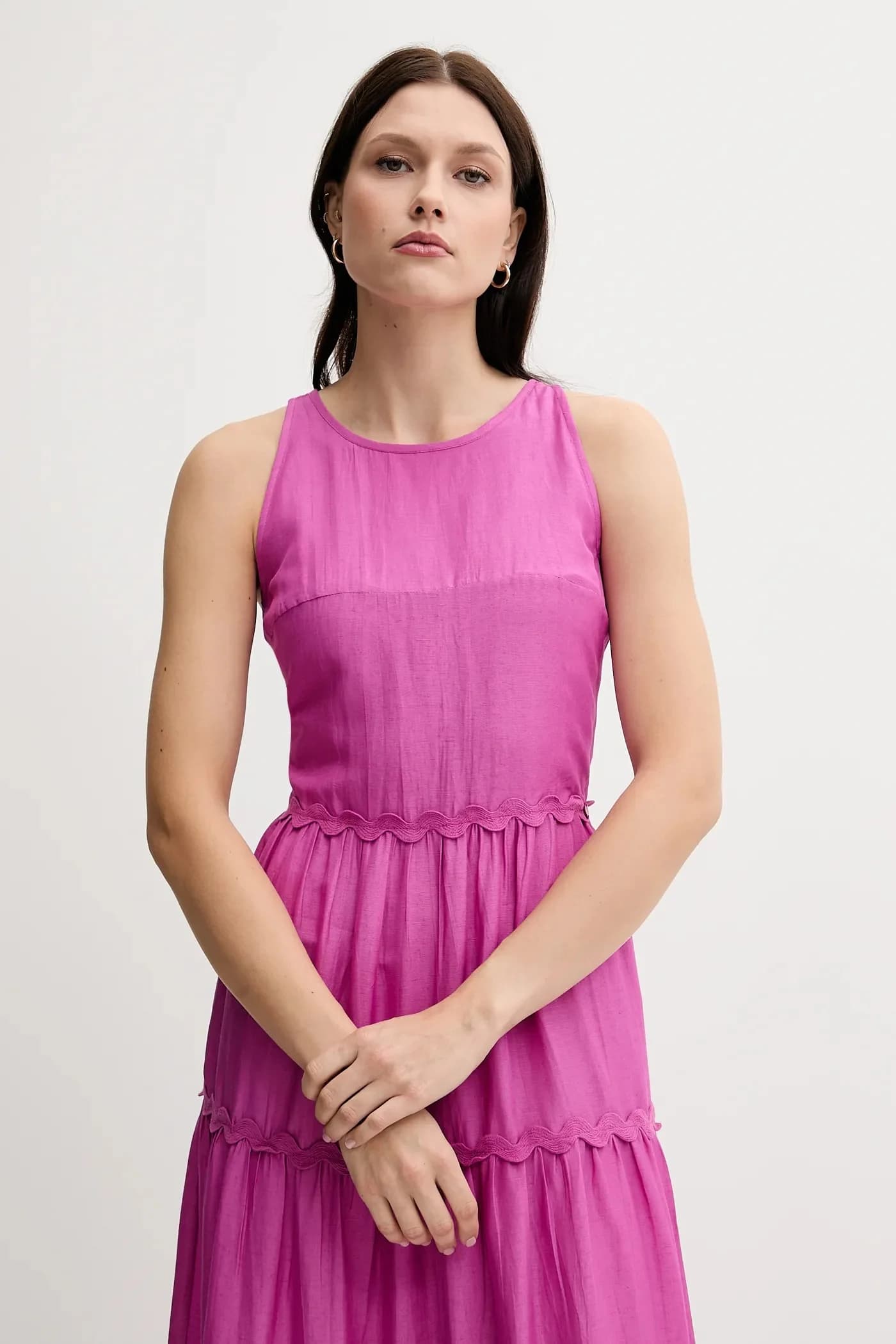 Платье из смесового льна - фото 4