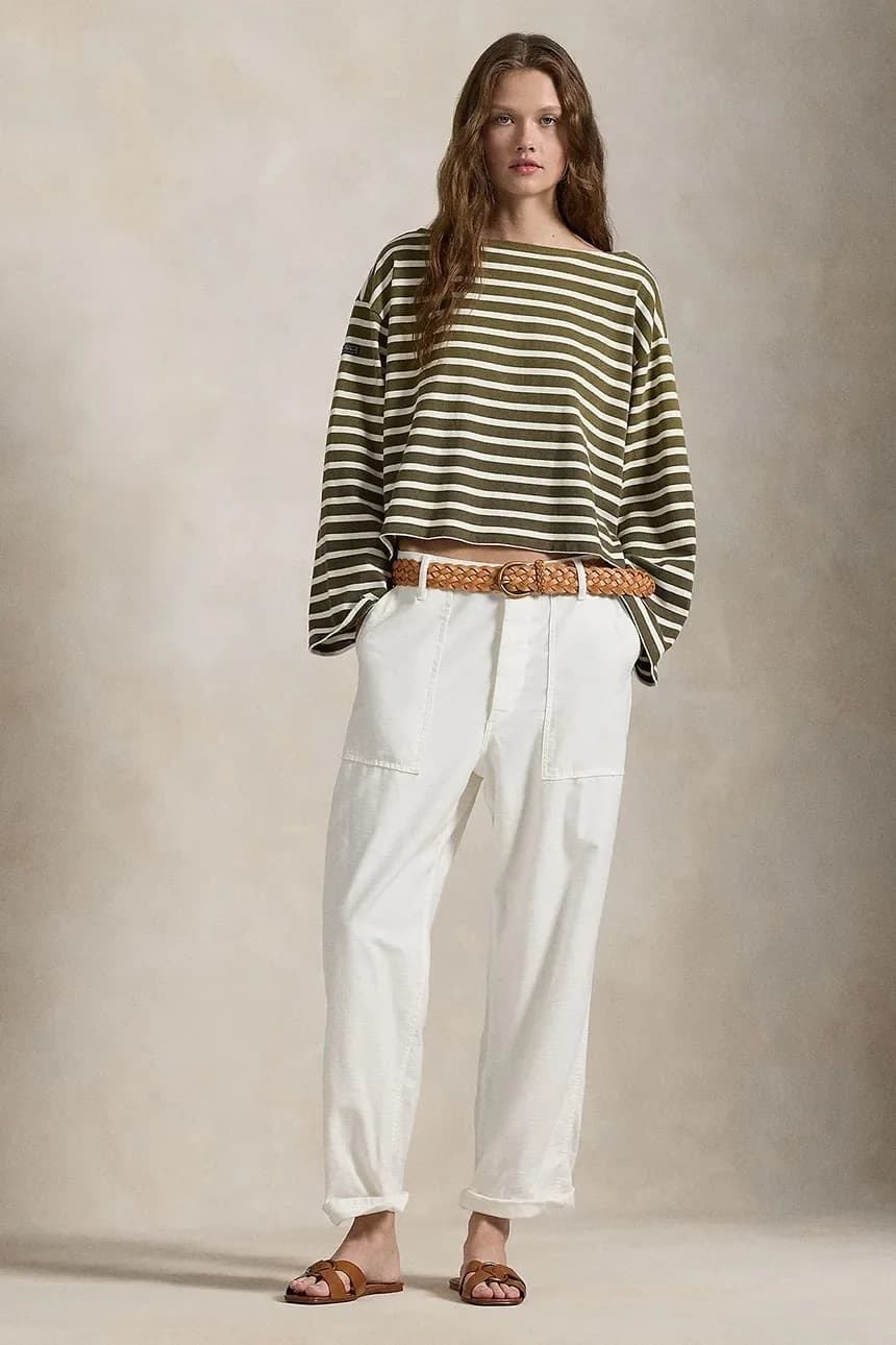 Хлопковая рубашка с длинным рукавом - фото 3