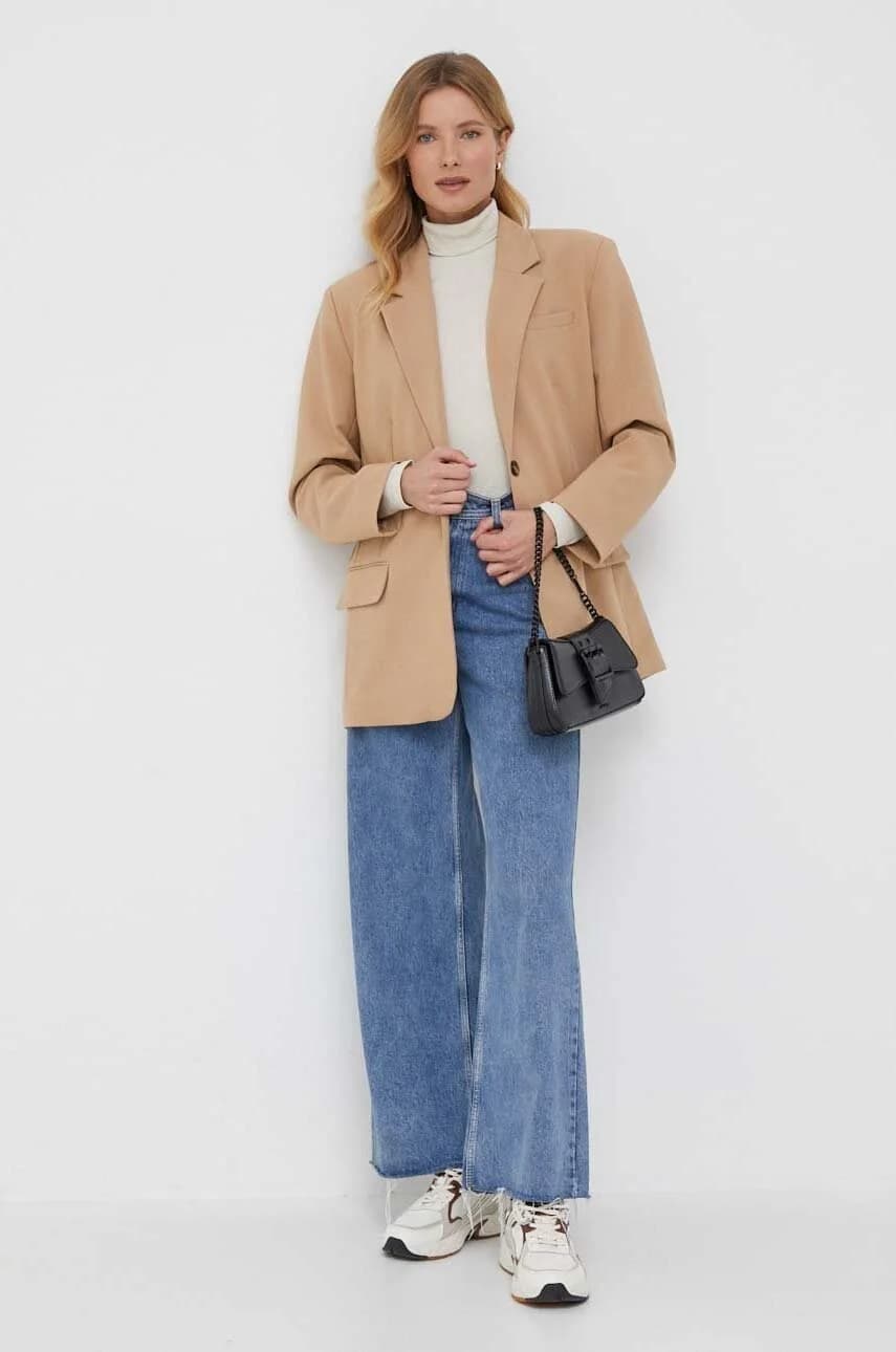 Хлопковая рубашка с длинным рукавом - фото 2