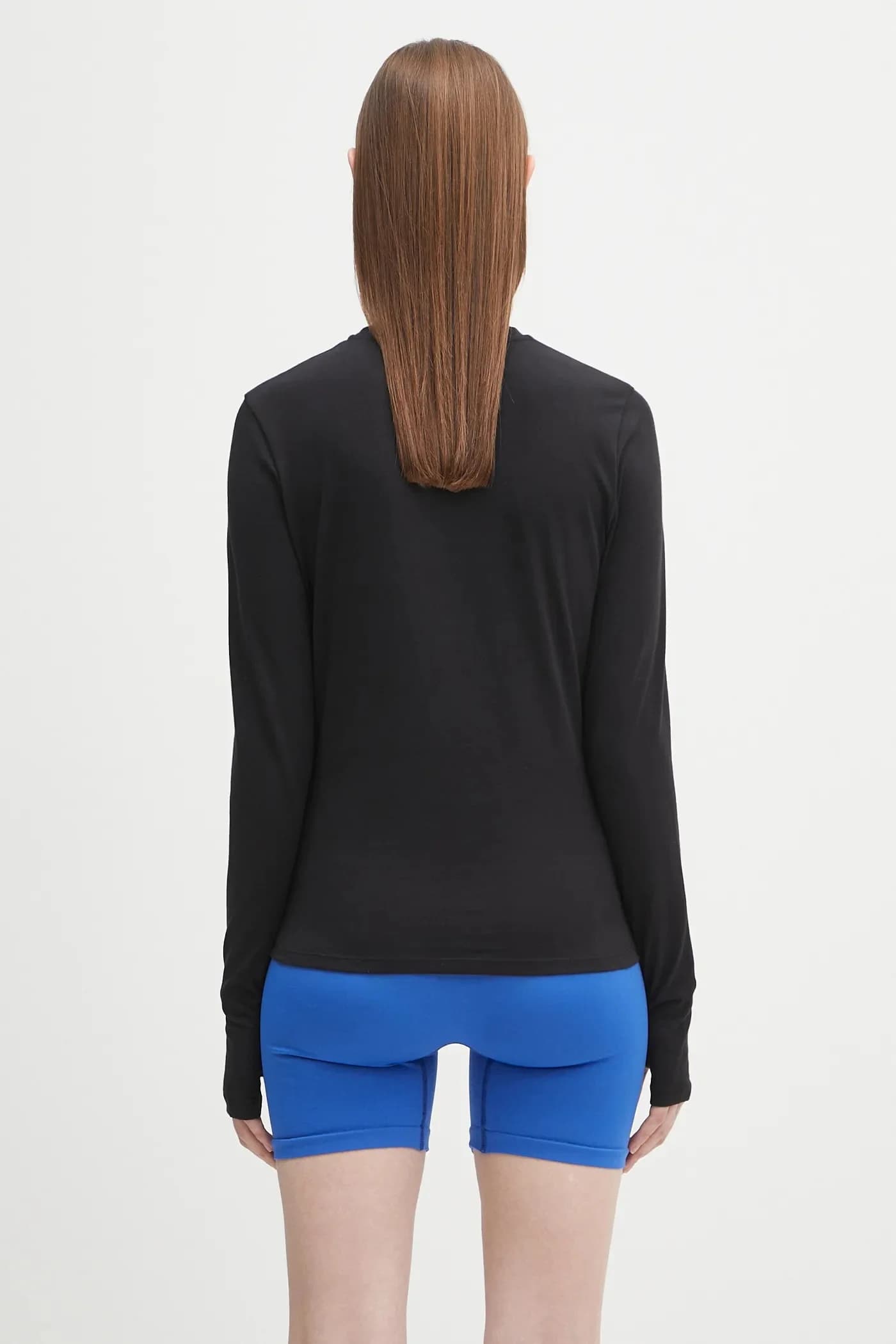 Топ с длинными рукавами из хлопкового стрейча с длинными рукавами - фото 3