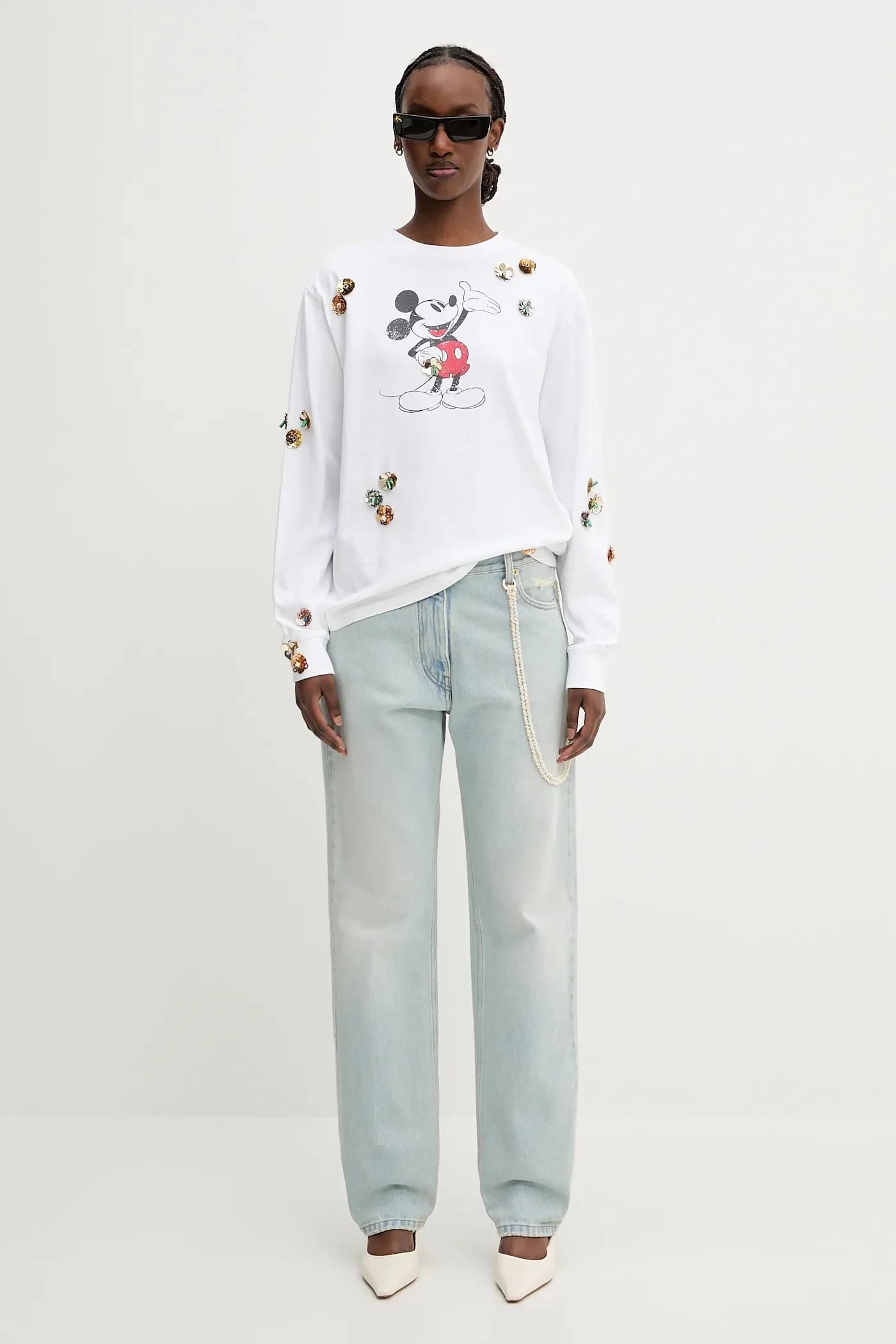 Хлопковая футболка с длинными рукавами из коллаборации с Disney Mickey - фото 5