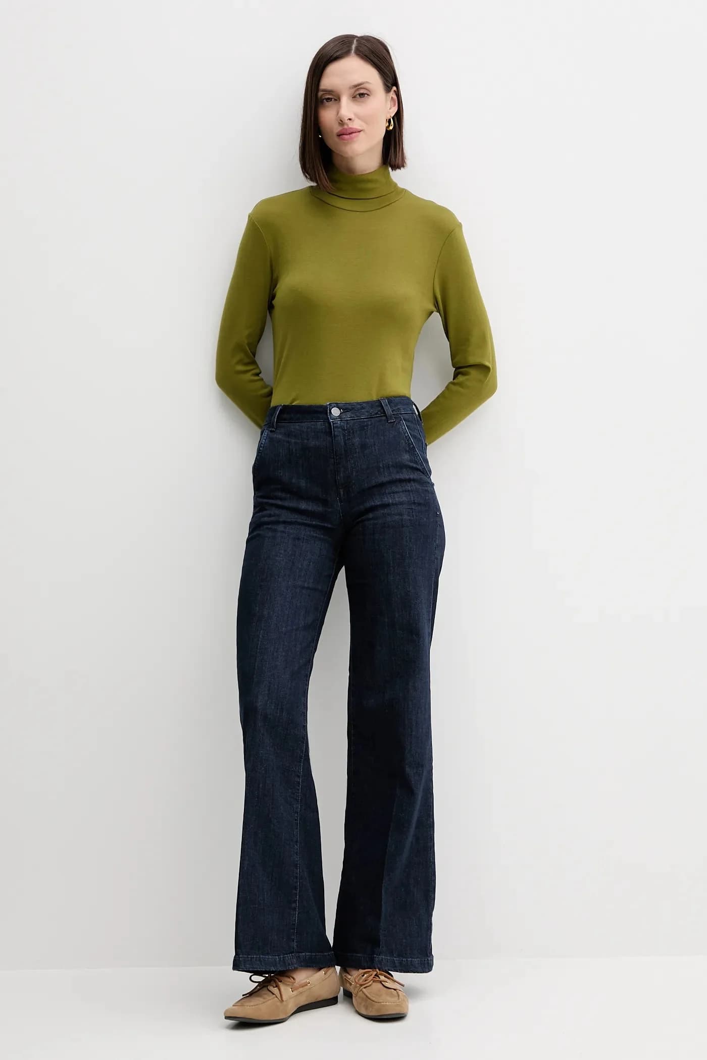 Хлопковая рубашка с длинным рукавом - фото 2