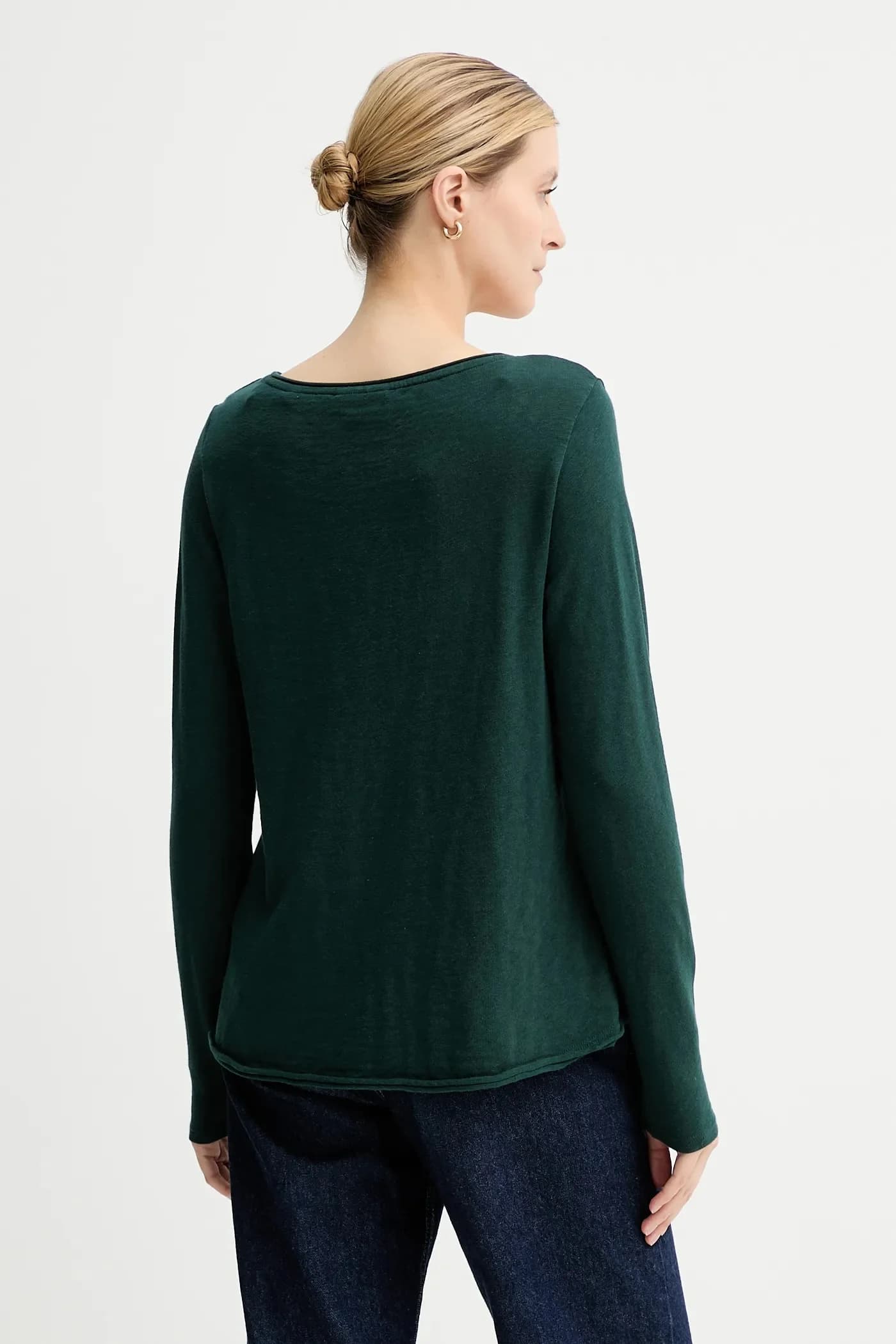 Хлопковая рубашка с длинным рукавом - фото 3