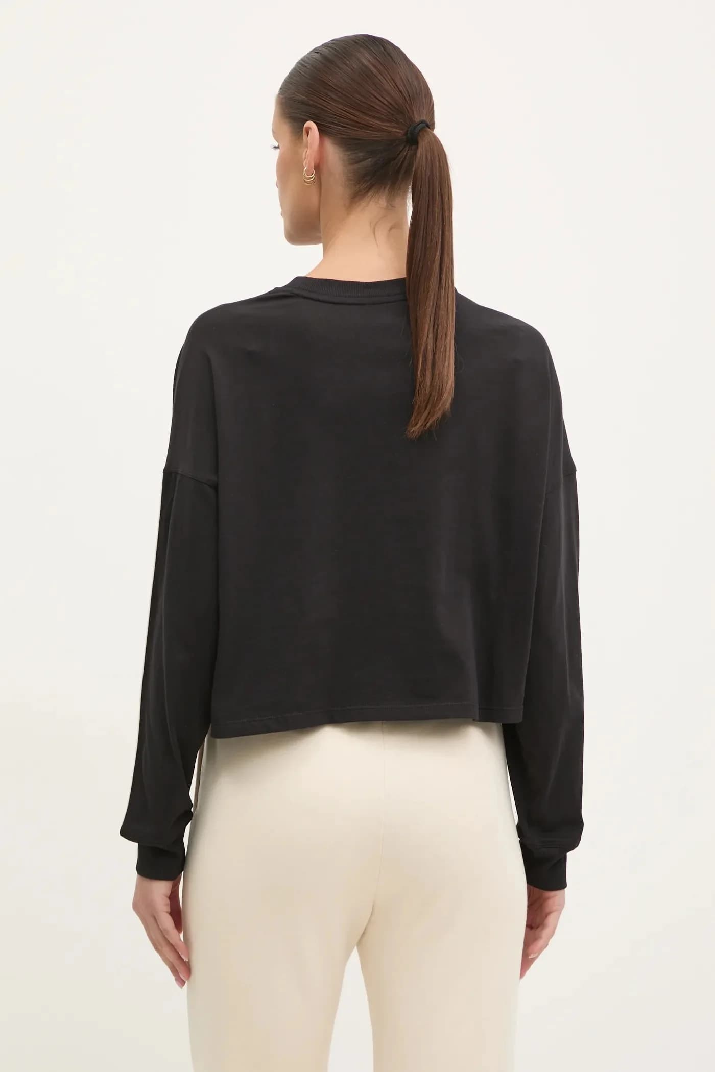 Хлопковая рубашка с длинным рукавом - фото 3