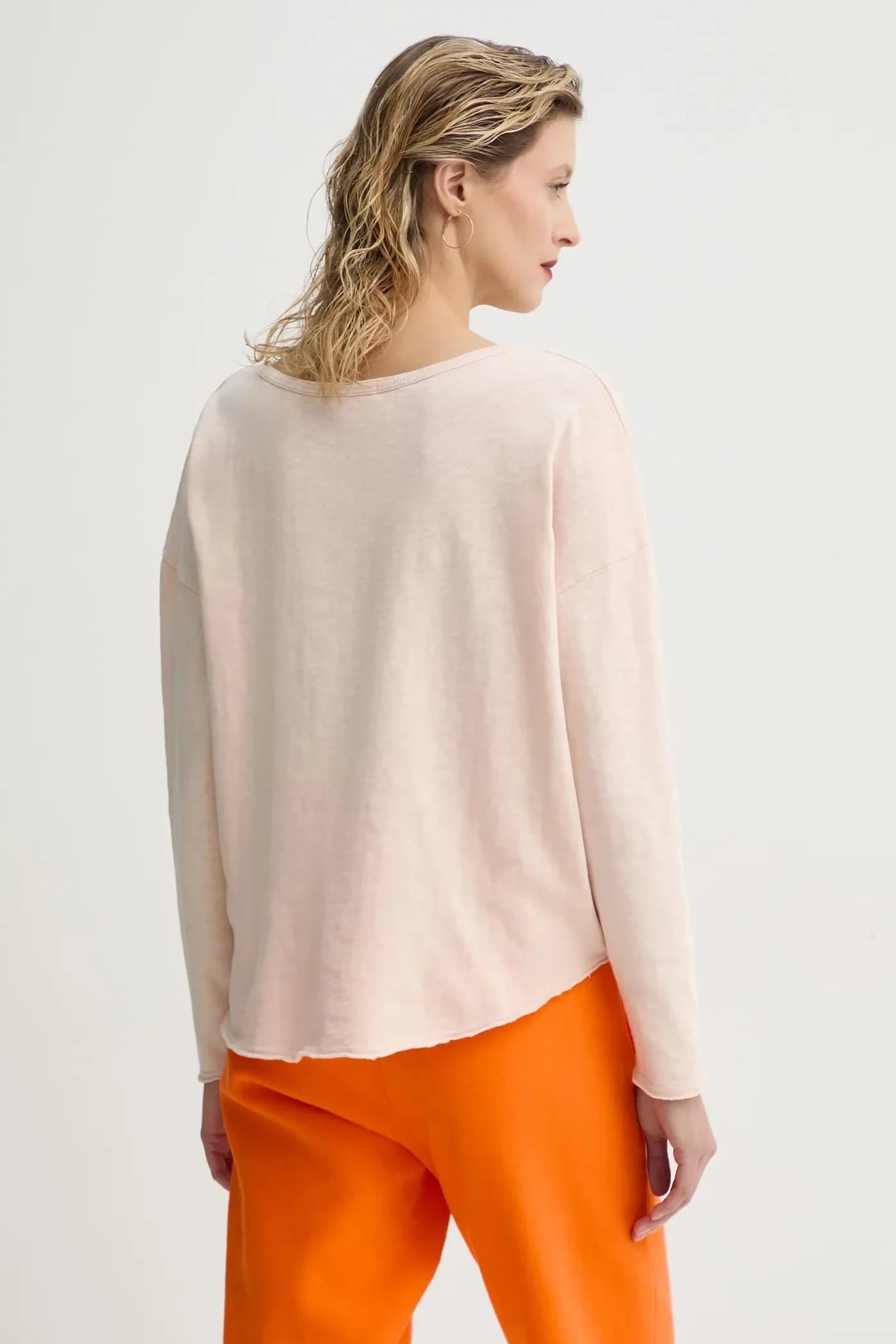 Хлопковая рубашка с длинным рукавом - фото 3