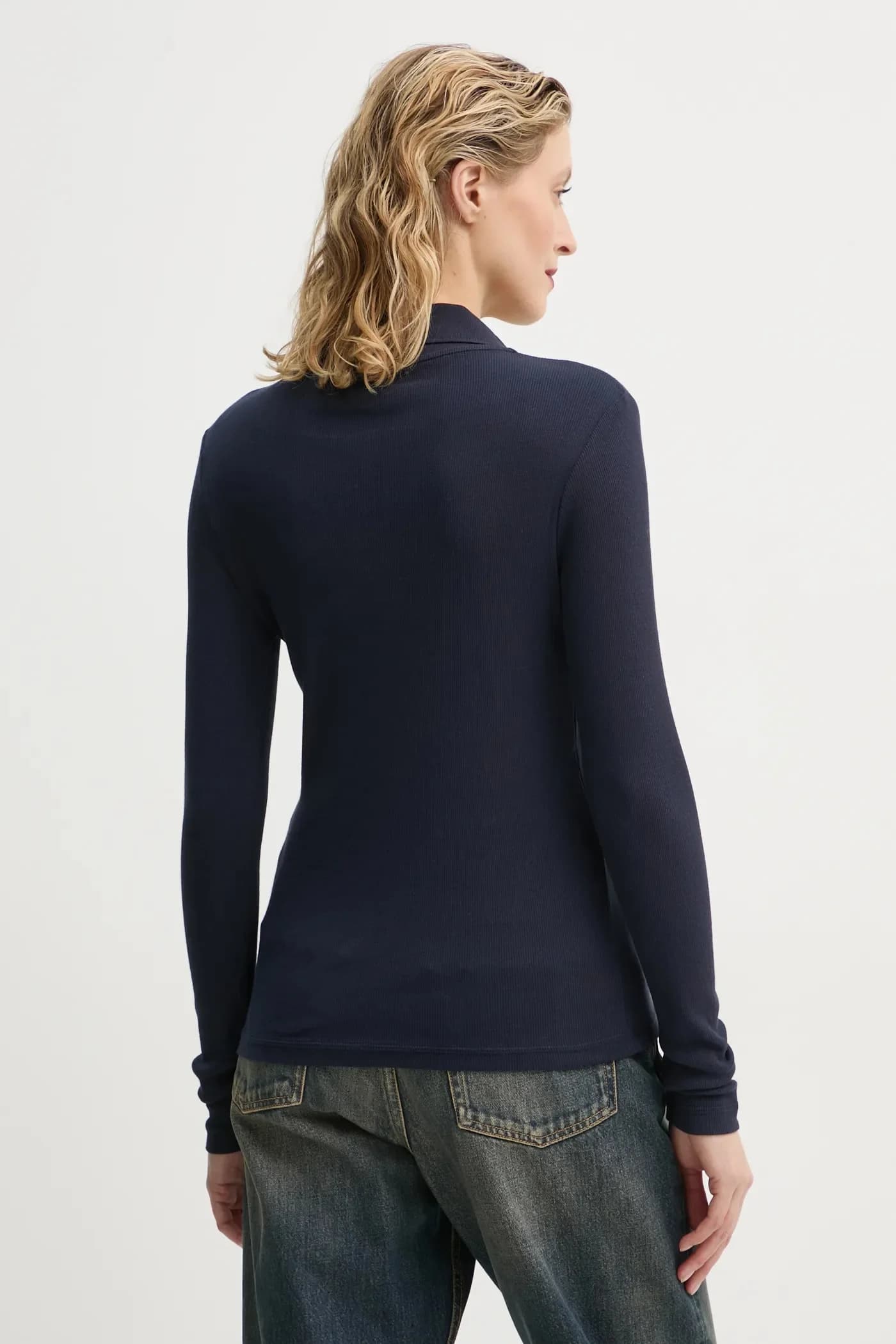 Хлопковая рубашка с длинным рукавом - фото 3