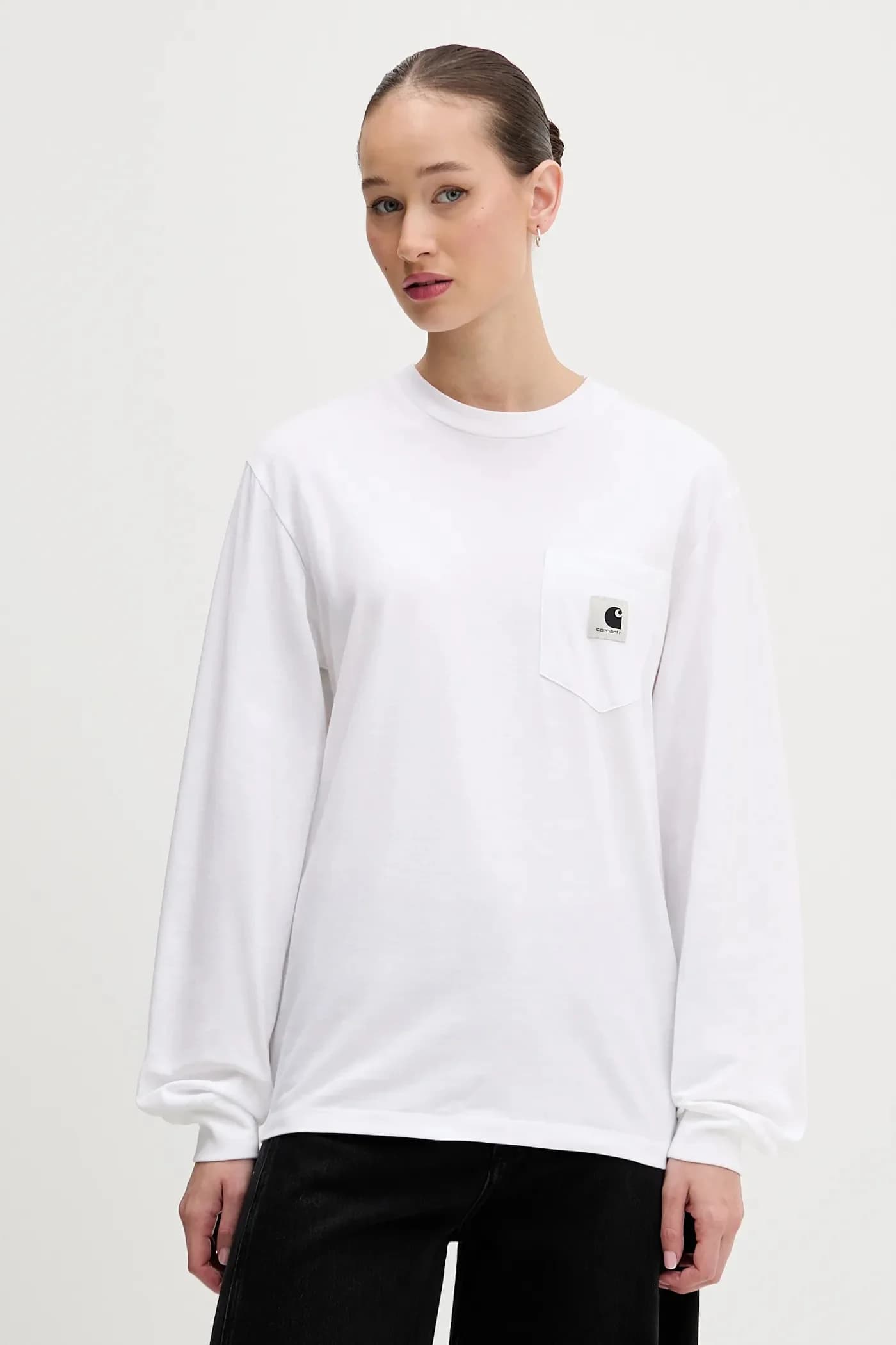 Хлопковая рубашка с длинным рукавом