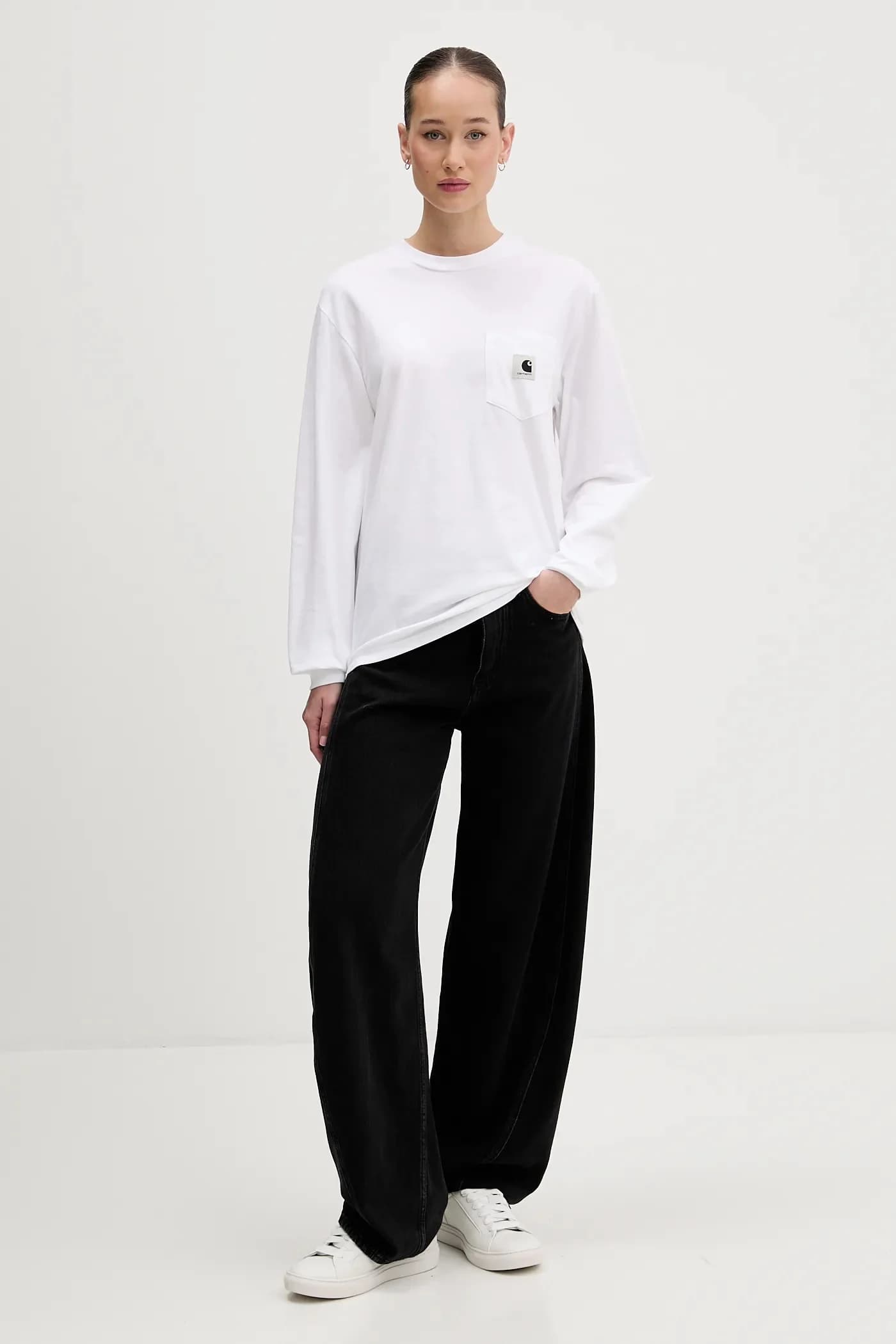 Хлопковая рубашка с длинным рукавом - фото 2