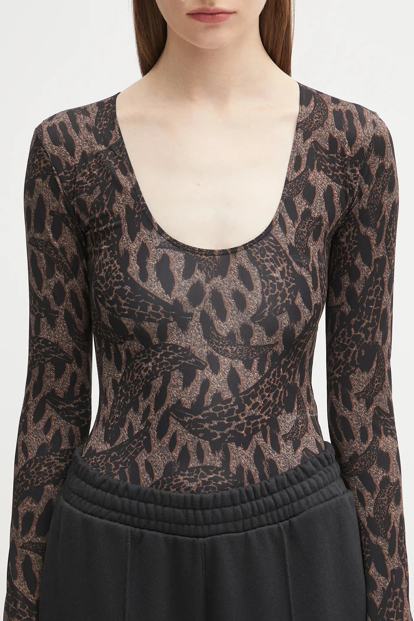 Боди Banimalier с принтом и круглым вырезом - фото 4