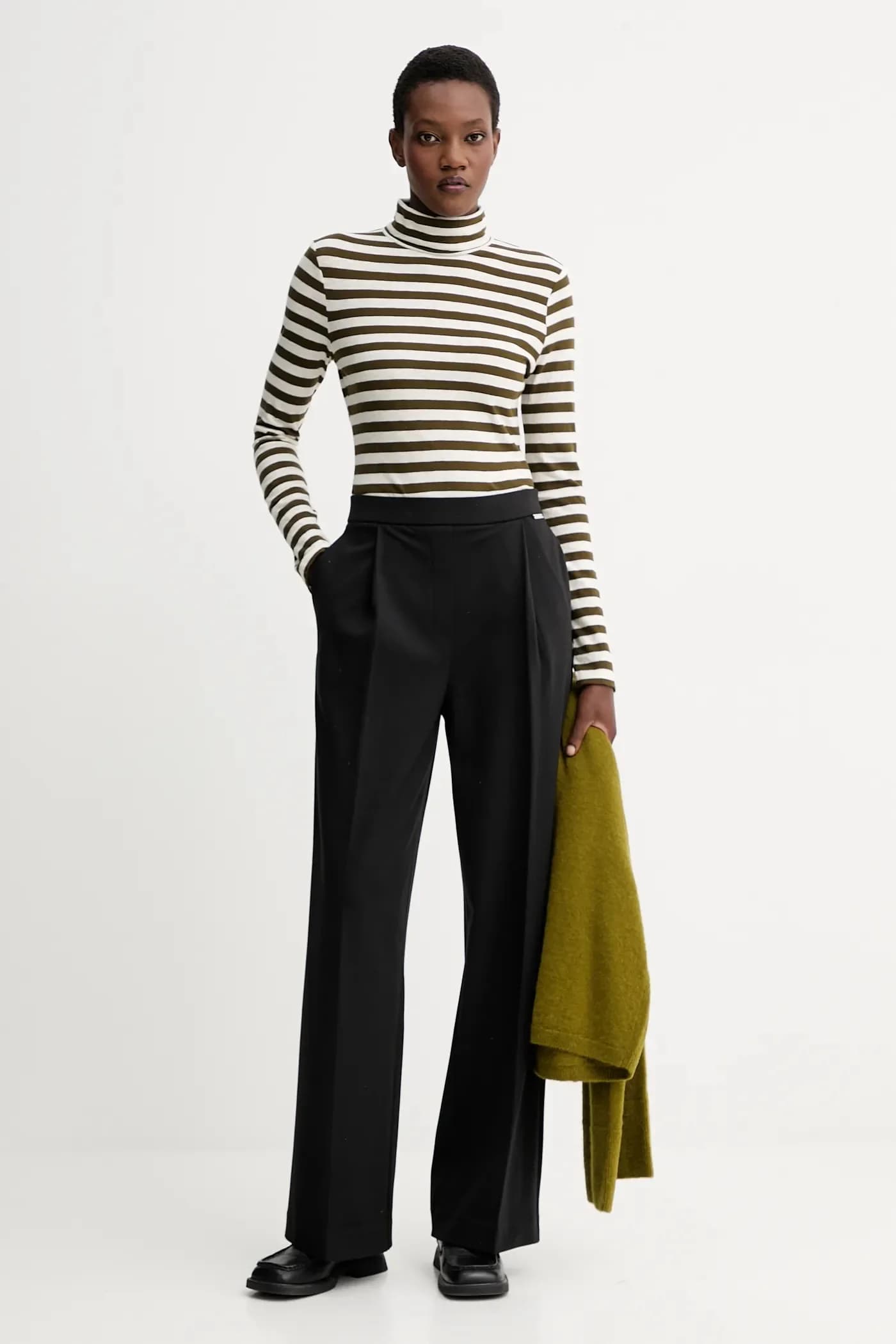 Хлопковая рубашка с длинным рукавом - фото 2